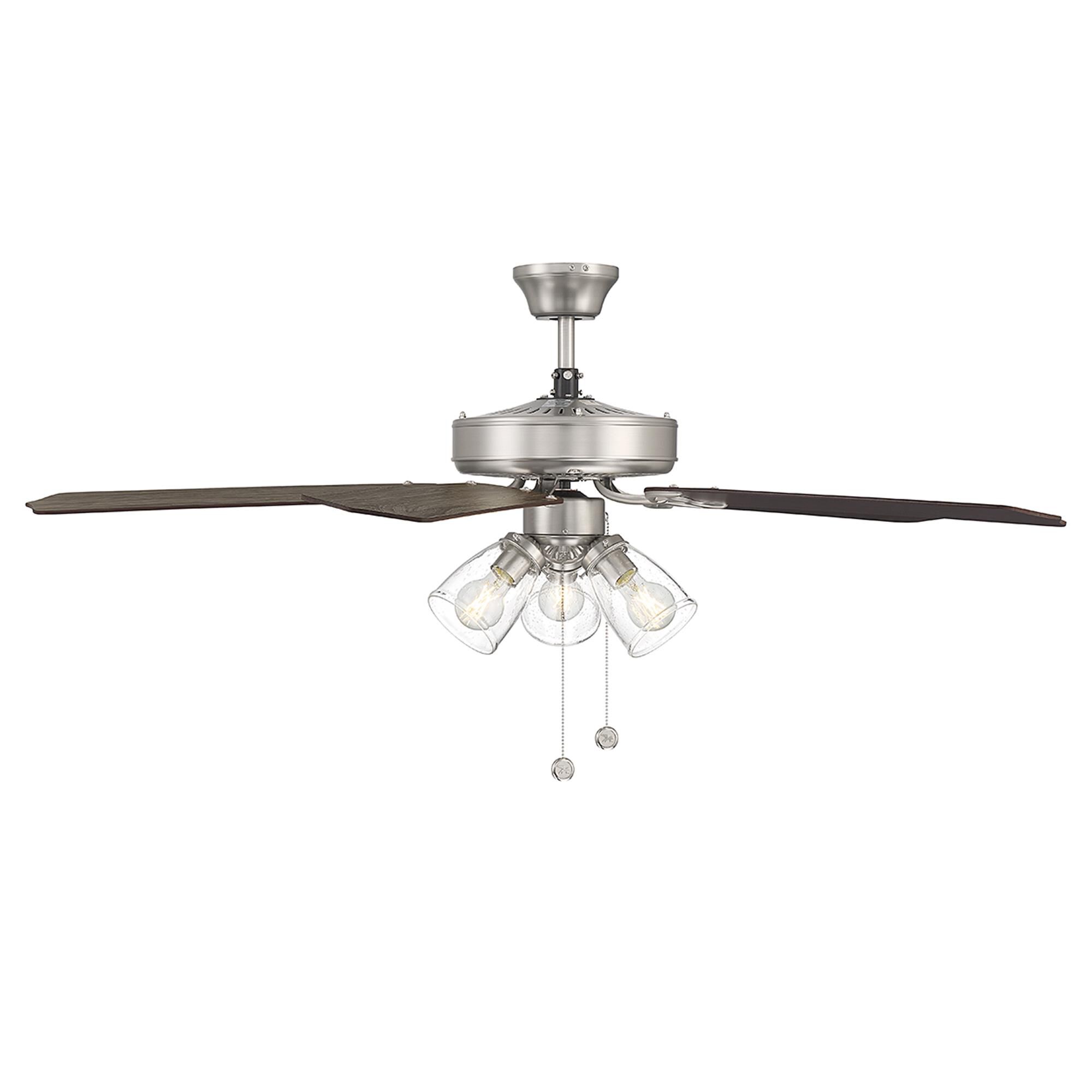 Shown in Brushed Nickel finish and Clear Bubble glass
