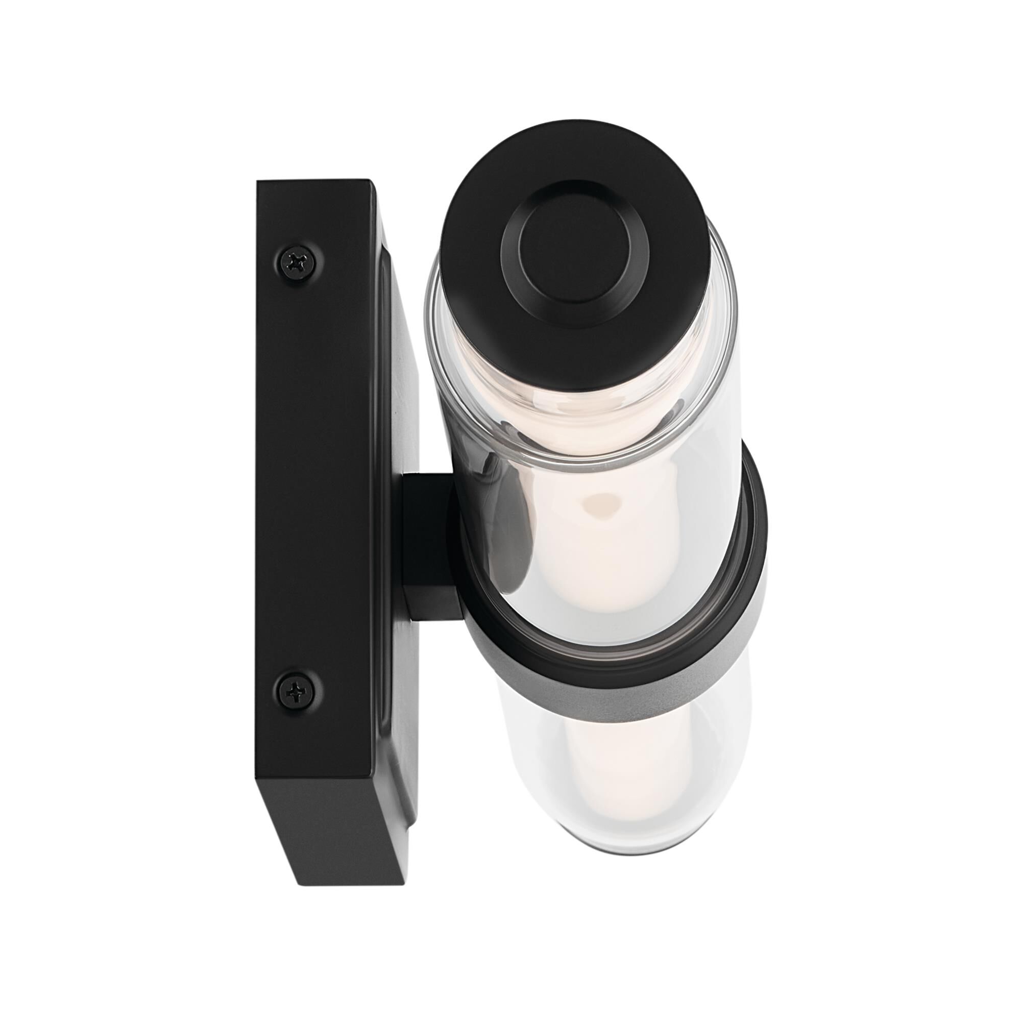 Shown in Black finish and Clear glass