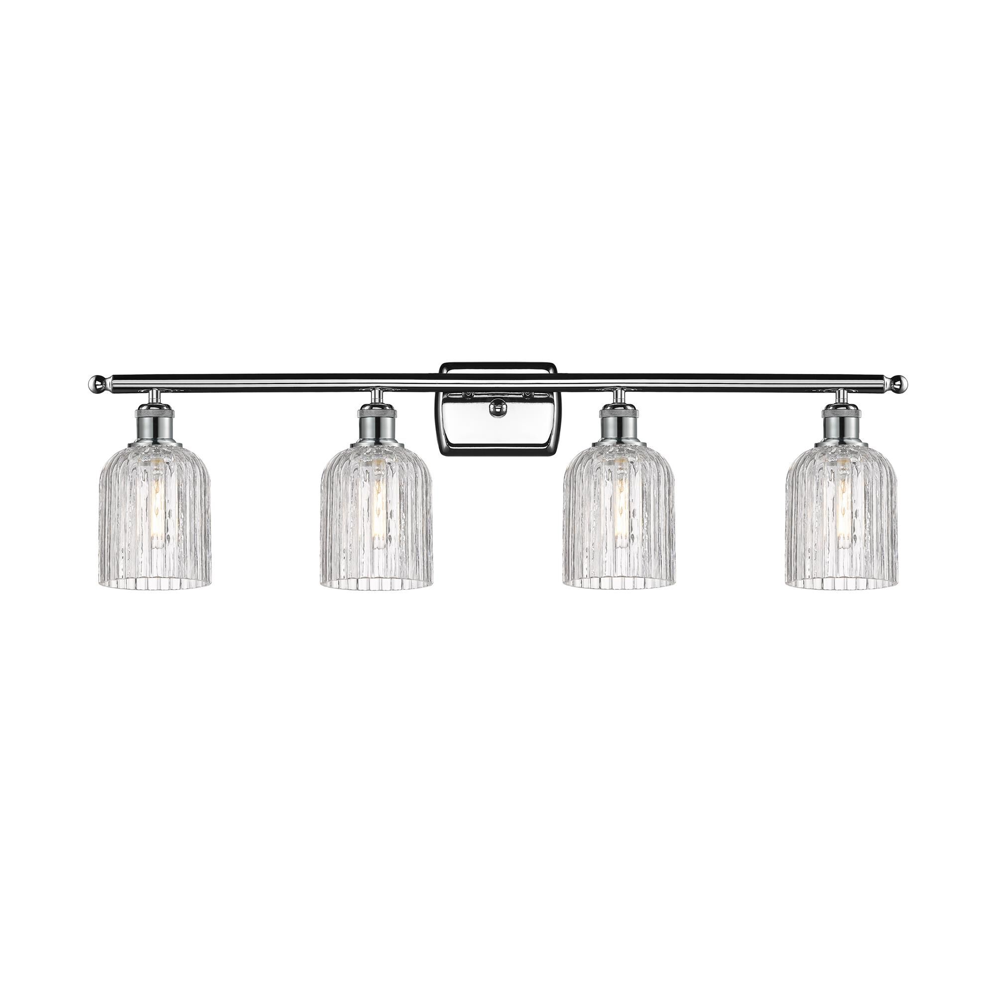 Shown in Polished Chrome finish and Clear glass