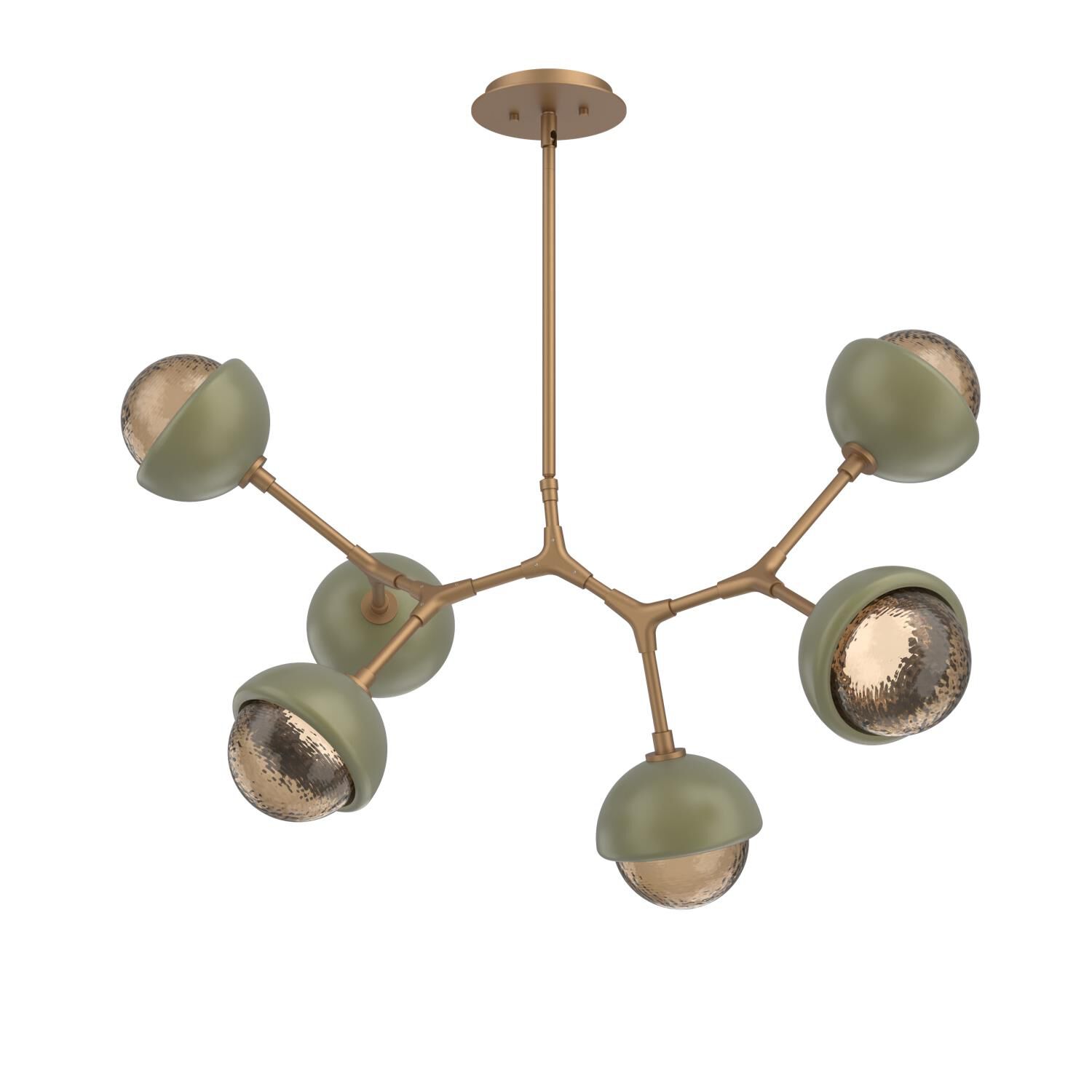 Levi Wilson Cabochon 31 Inch Linear Suspension Light by Hammerton Studio