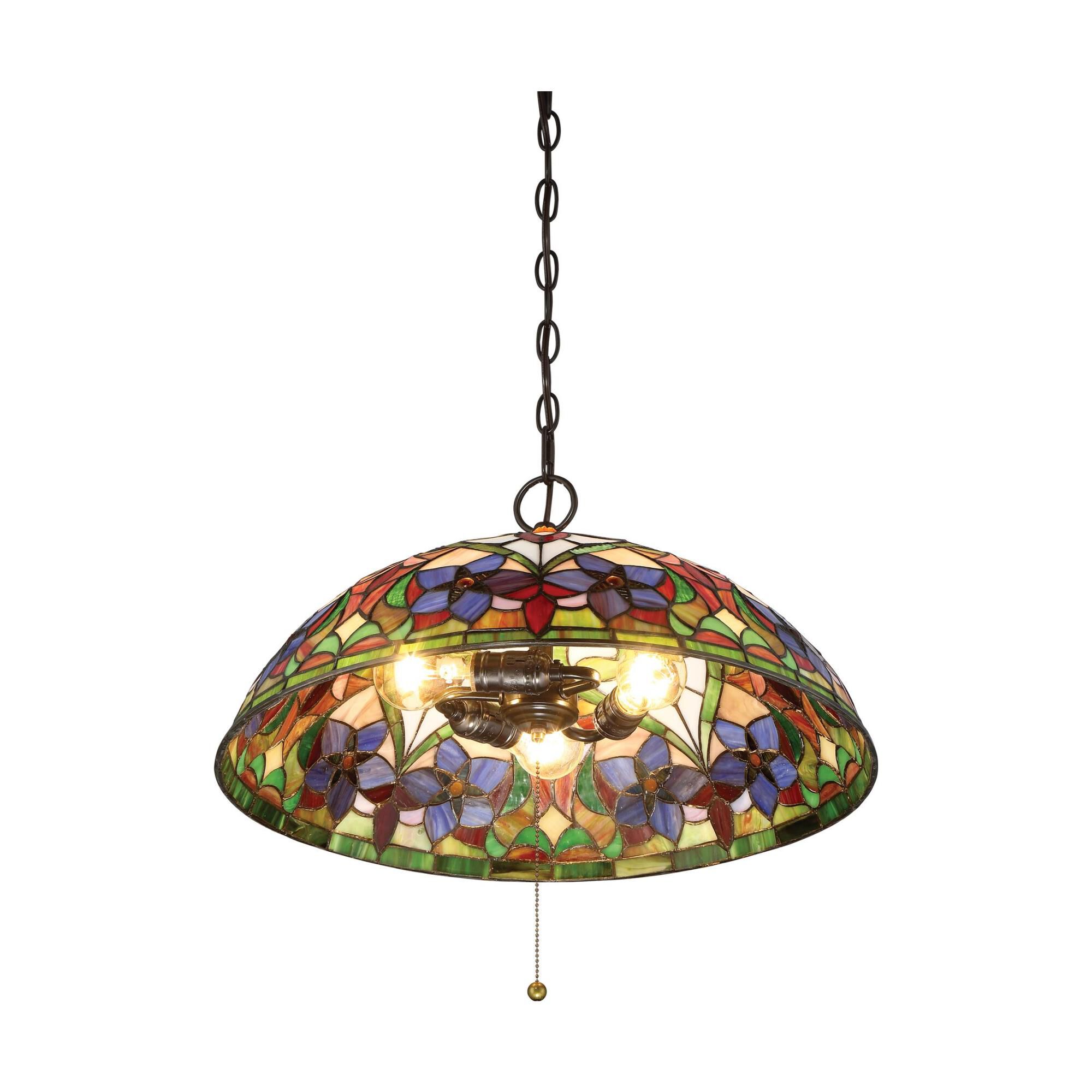 Violets 20 Inch Large Pendant by Quoizel