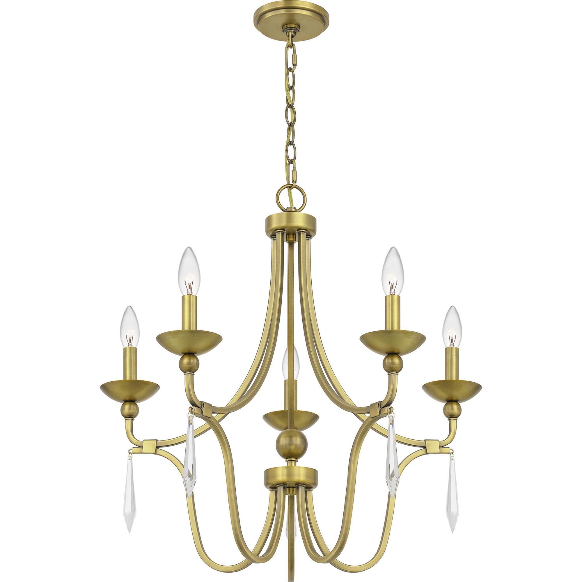 25 Inch 5 Light Chandelier by Quoizel