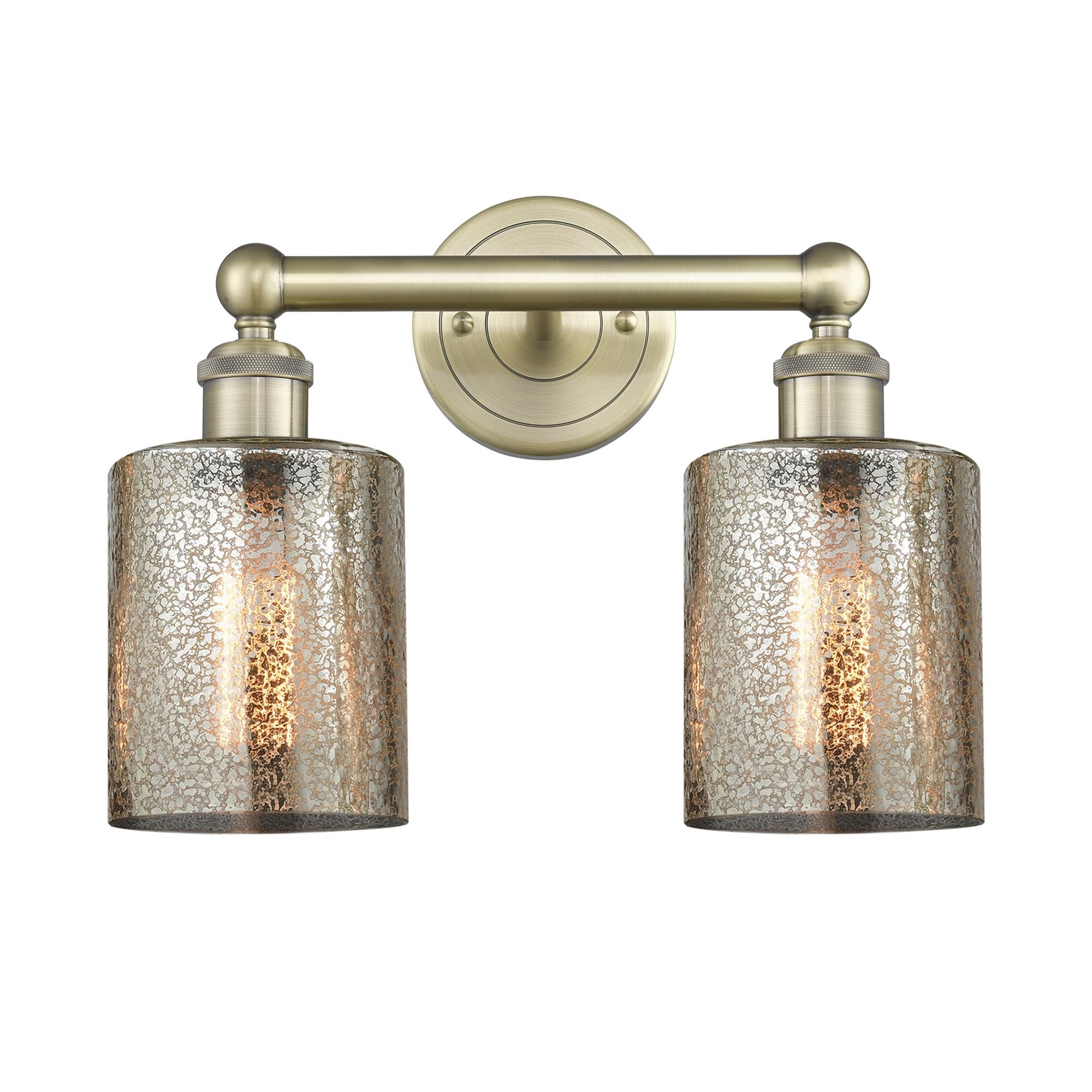 Shown in Antique Brass finish and Mercury glass
