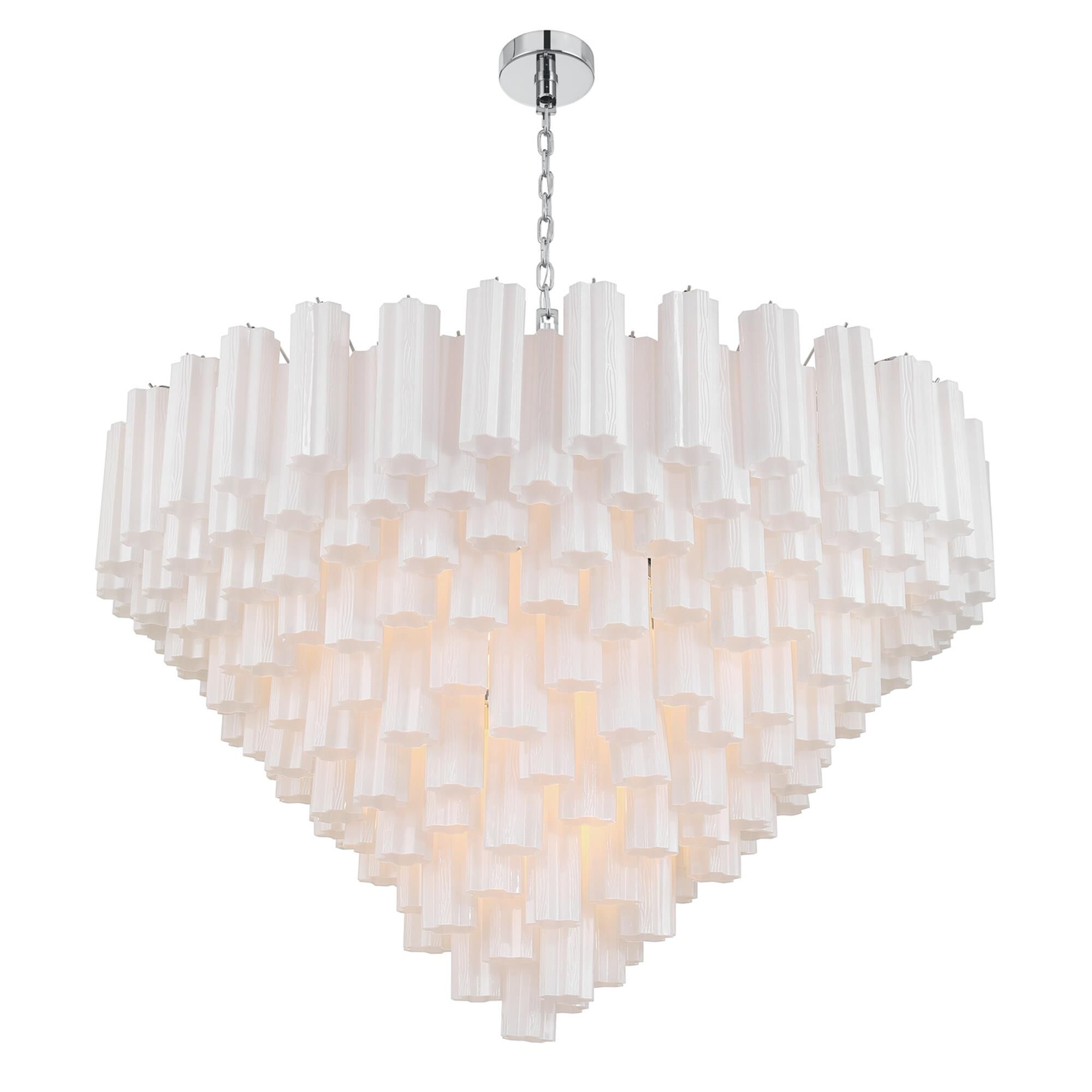 Shown in Polished Chrome finish and Tronchi Glass crystal
