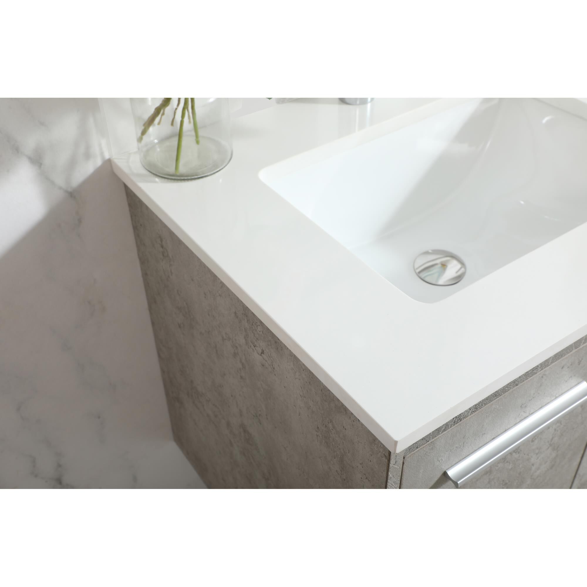 Shown in Concrete Grey finish