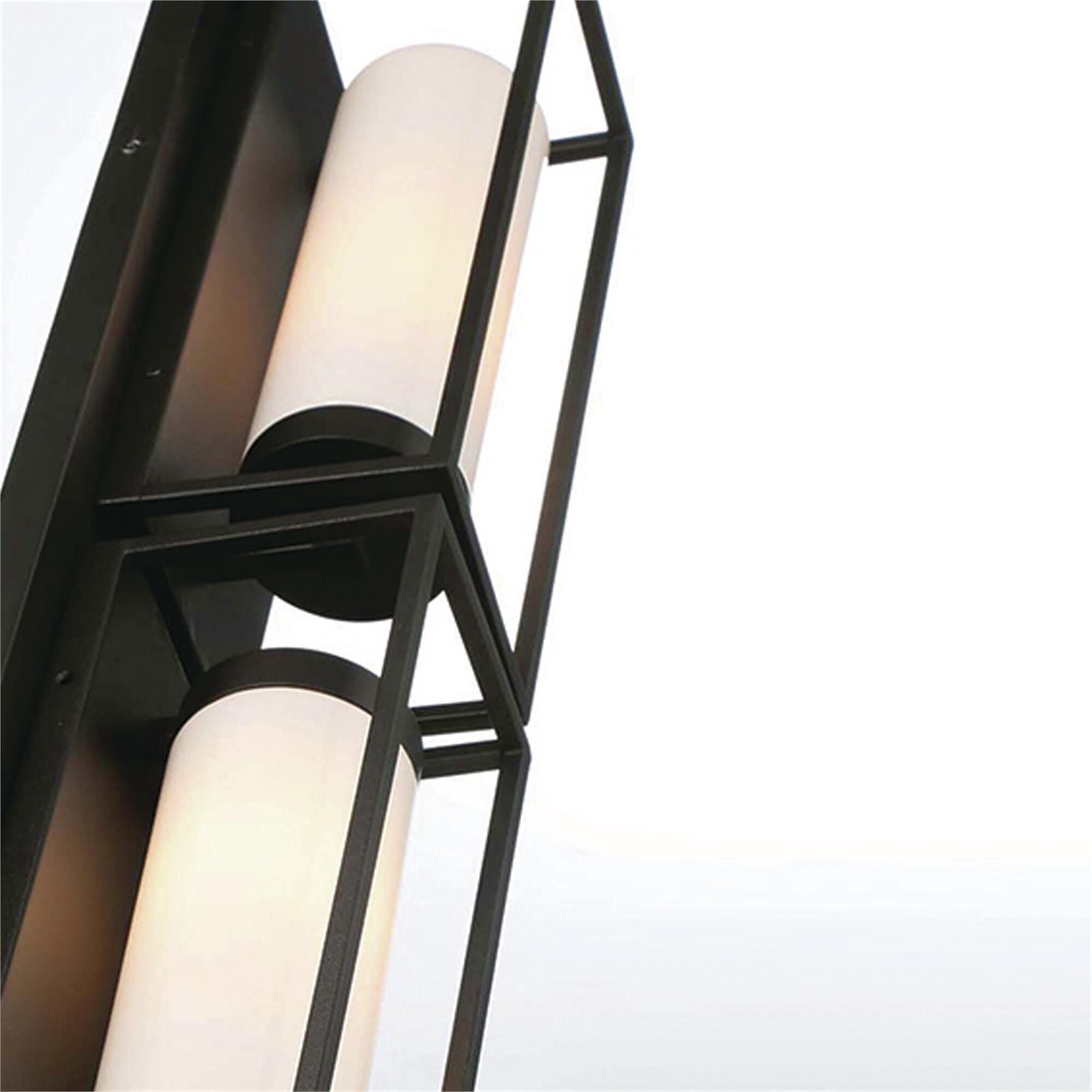 Shown in Satin Black finish and Glass shade