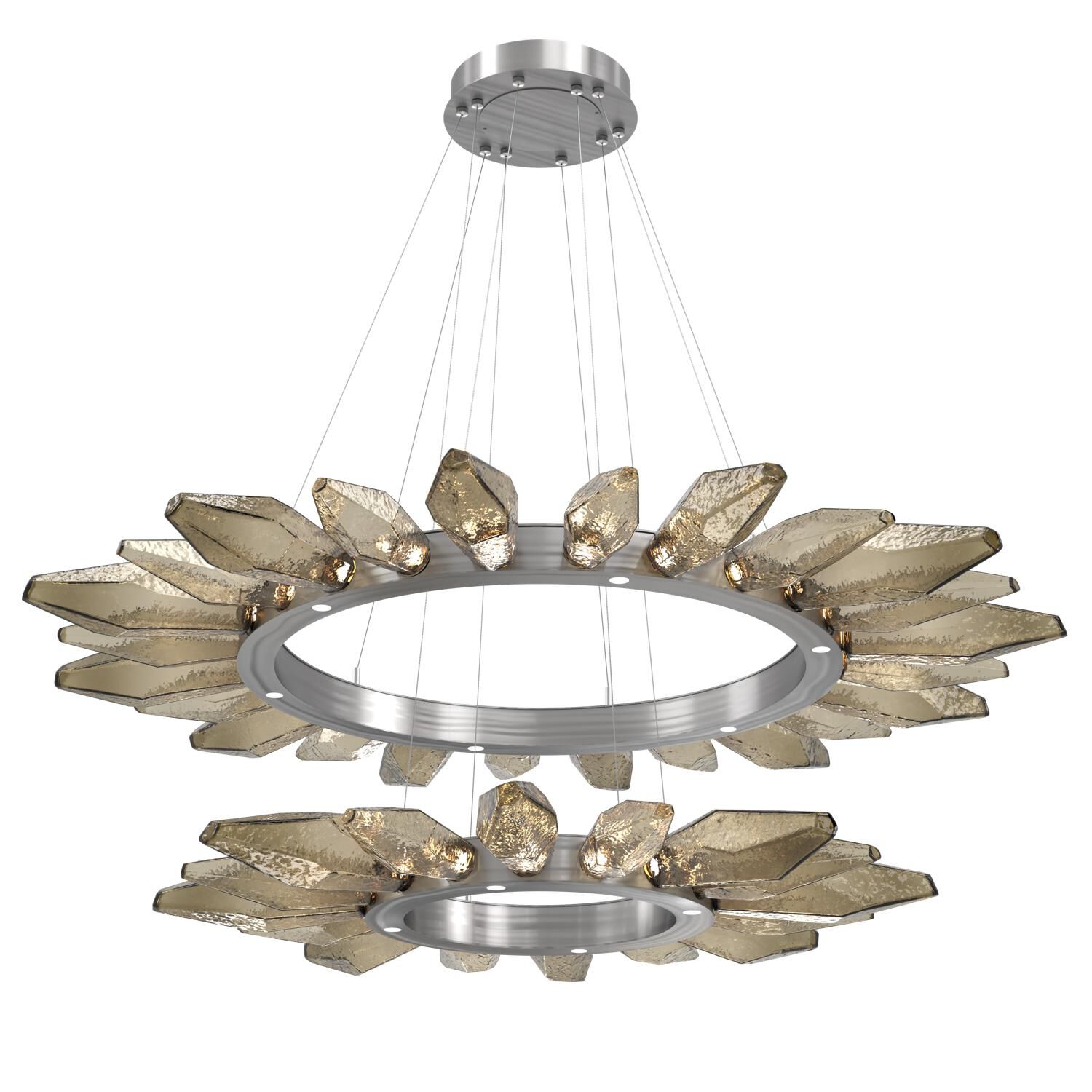 Rock Crystal 56 Inch 50 Light LED Chandelier by Hammerton Studio