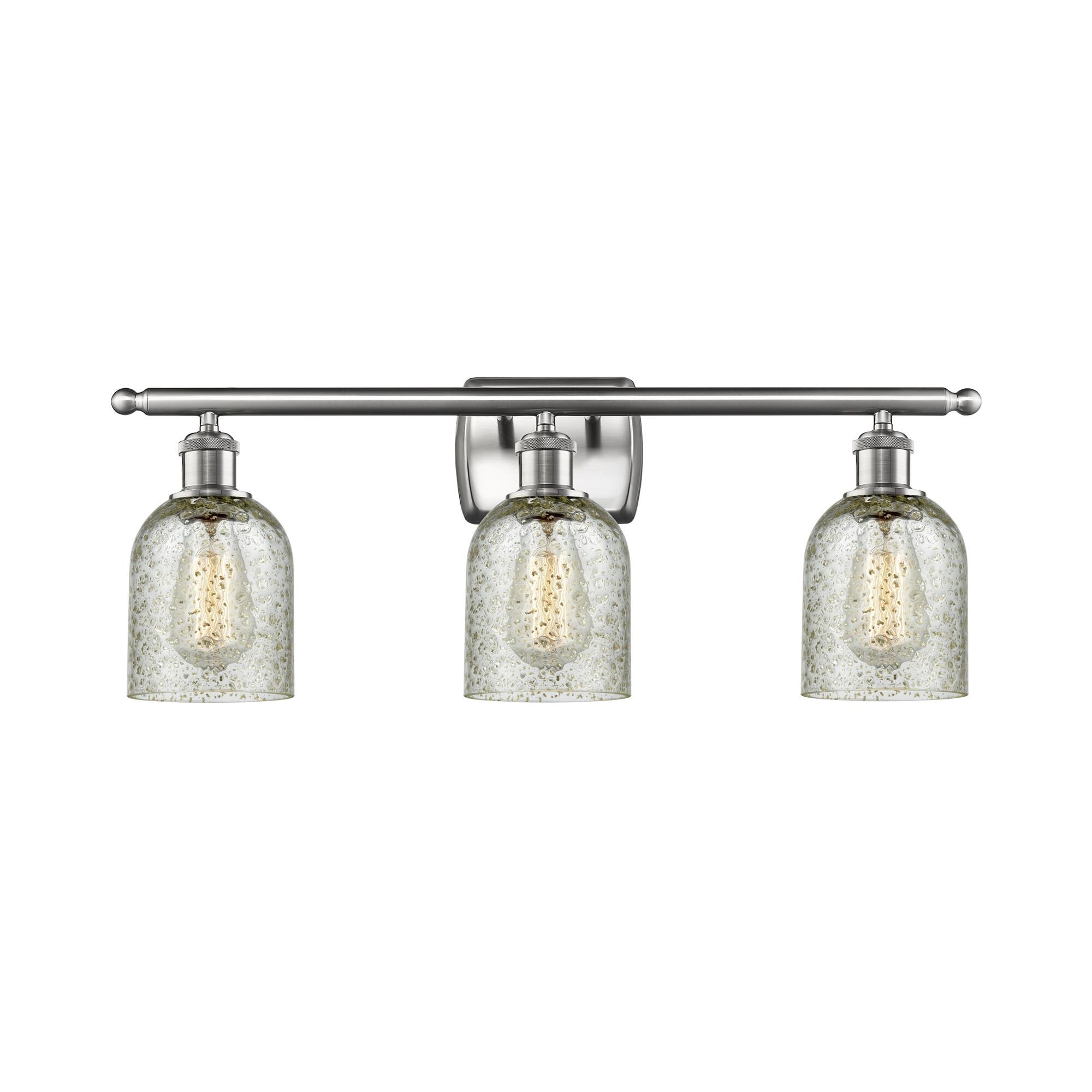 Shown in Brushed Satin Nickel finish and Mica glass