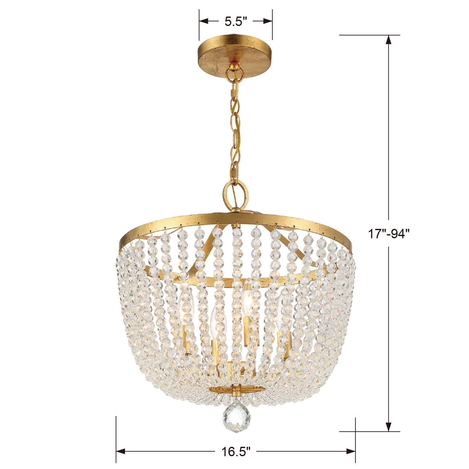 Rylee 17 Inch Mini Chandelier by Crystorama