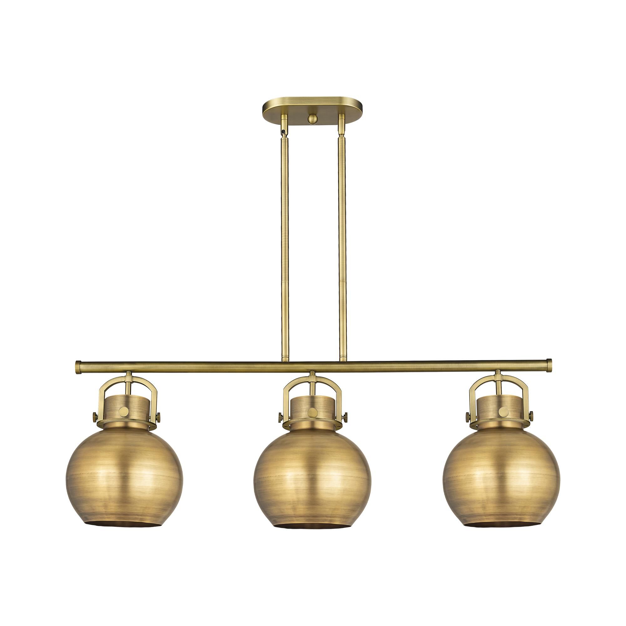 Shown in Brushed Brass finish and Brushed Brass Steel shade