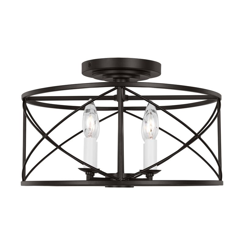 Chapman & Myers Beatrix 15 Inch 4 Light Semi Flush Mount by Visual Comfort Studio