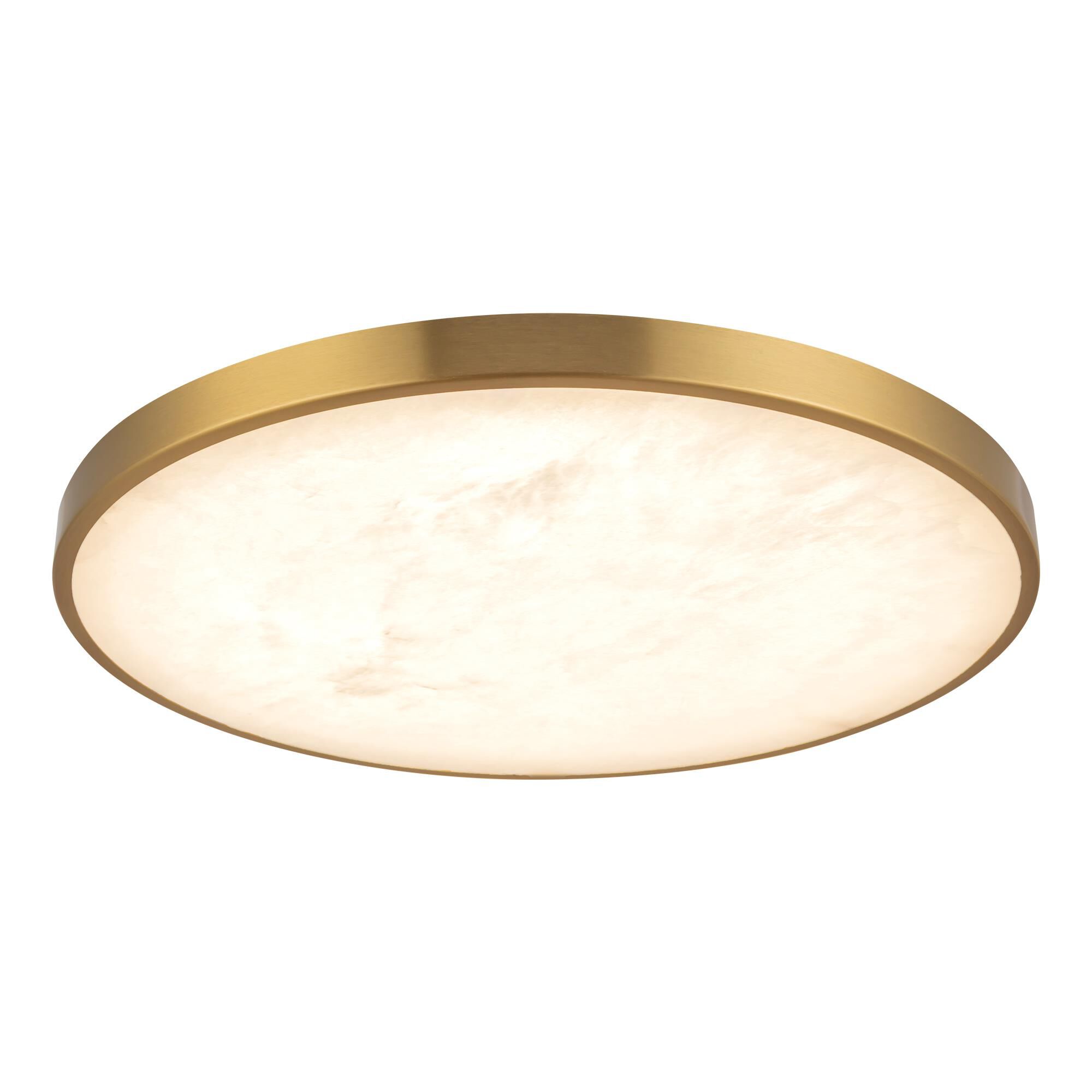 Shown in Brushed Gold finish and Alabaster glass
