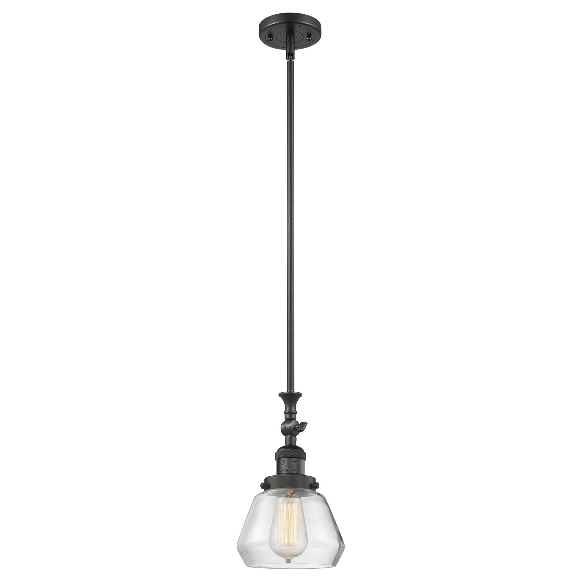 Shown in Matte Black finish and Clear glass