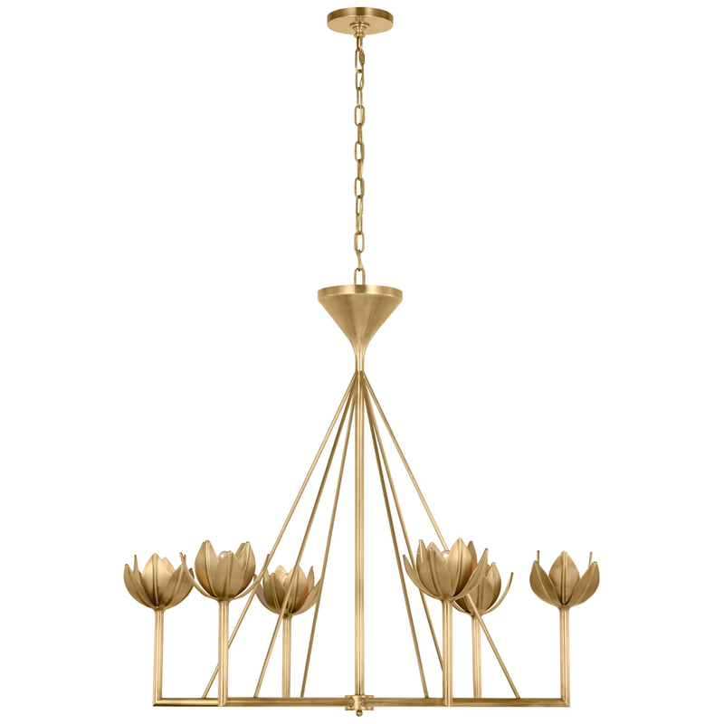 Julie Neill Alberto 38 Inch 6 Light LED Chandelier by Visual Comfort Signature Collection