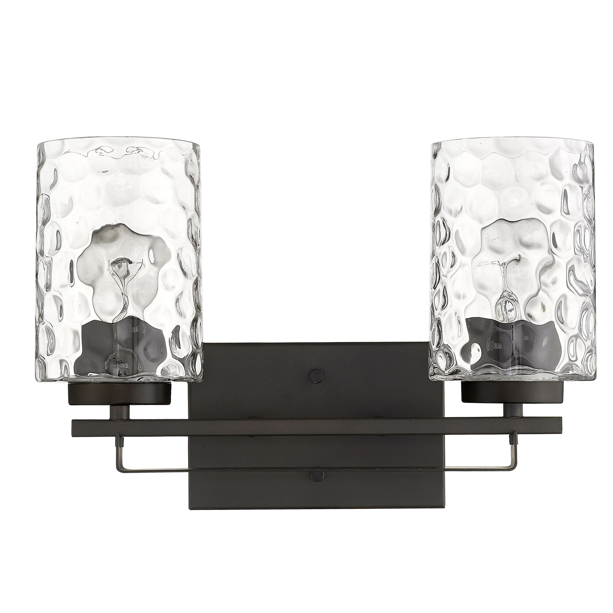 Shown in Oil-Rubbed Bronze finish and Clear glass and Clear, Optic Cylindrical Glass shade