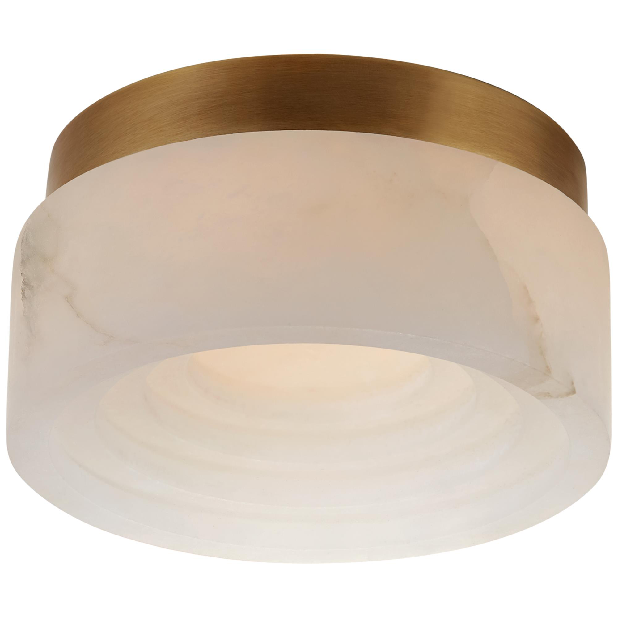Shown in Antique-Burnished Brass finish and Alabaster shade
