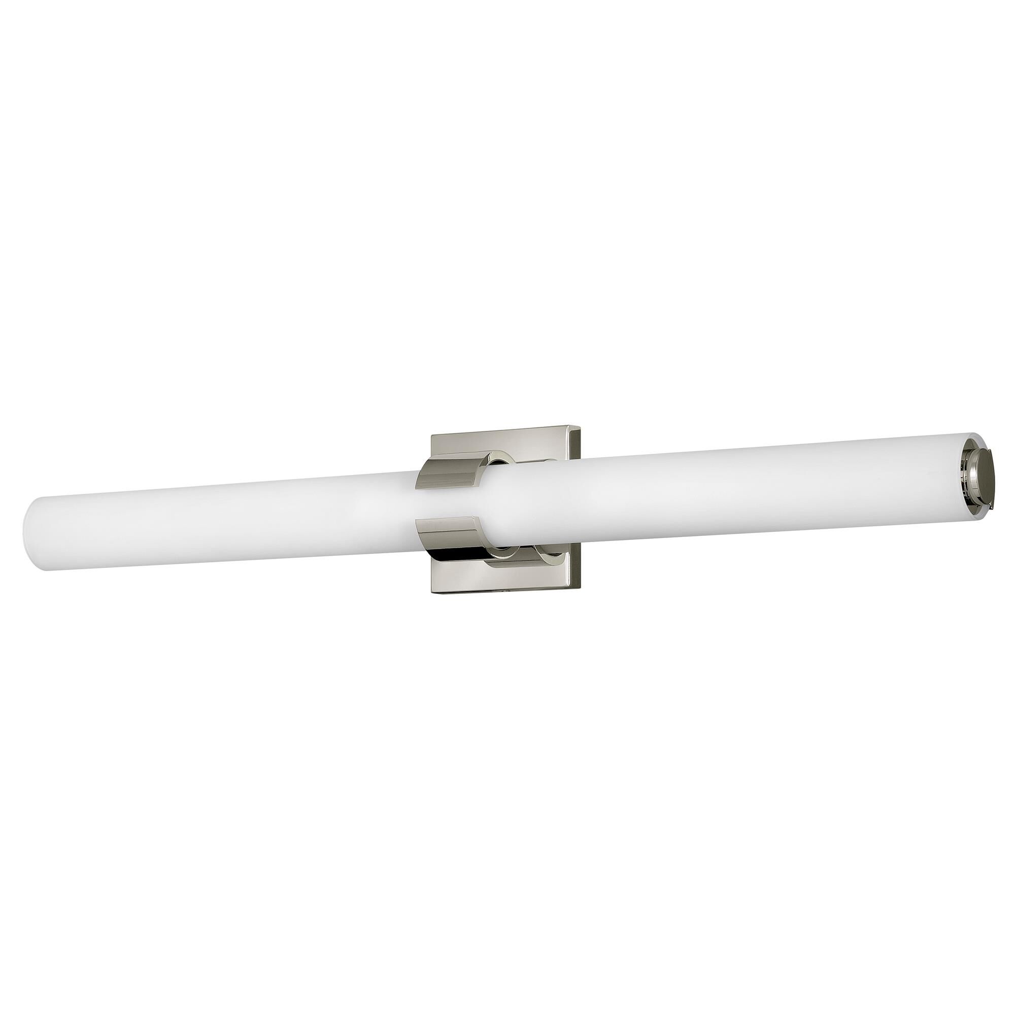Shown in Polished Nickel finish and Etched White glass