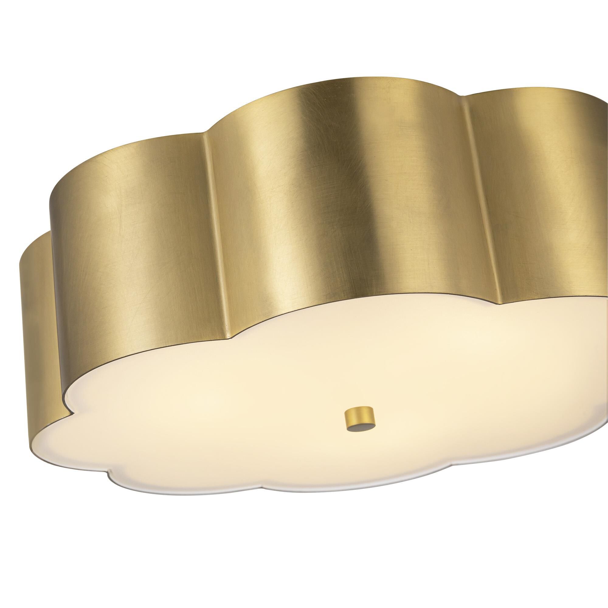 Hae Jung Roe Blossom 14 Inch 3 Light Flush Mount,