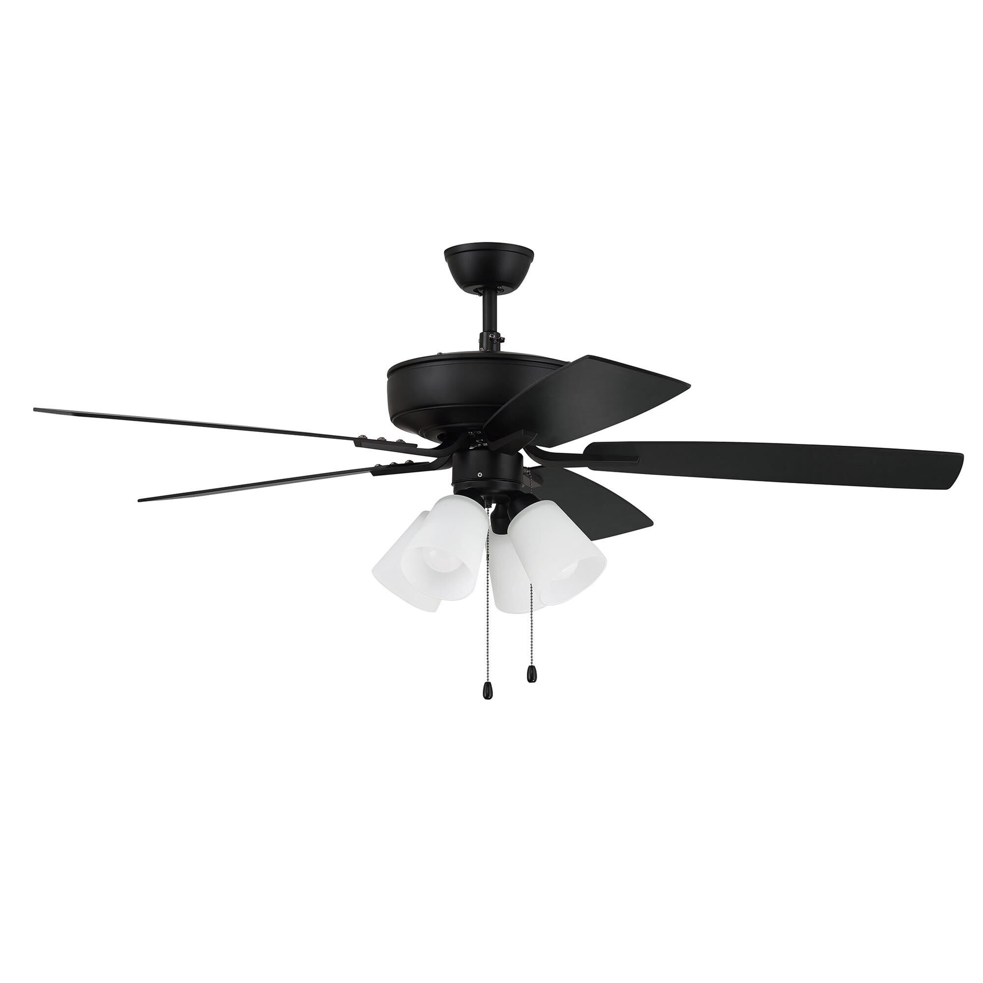 Shown in Flat Black finish and White Frost glass and Yes shade