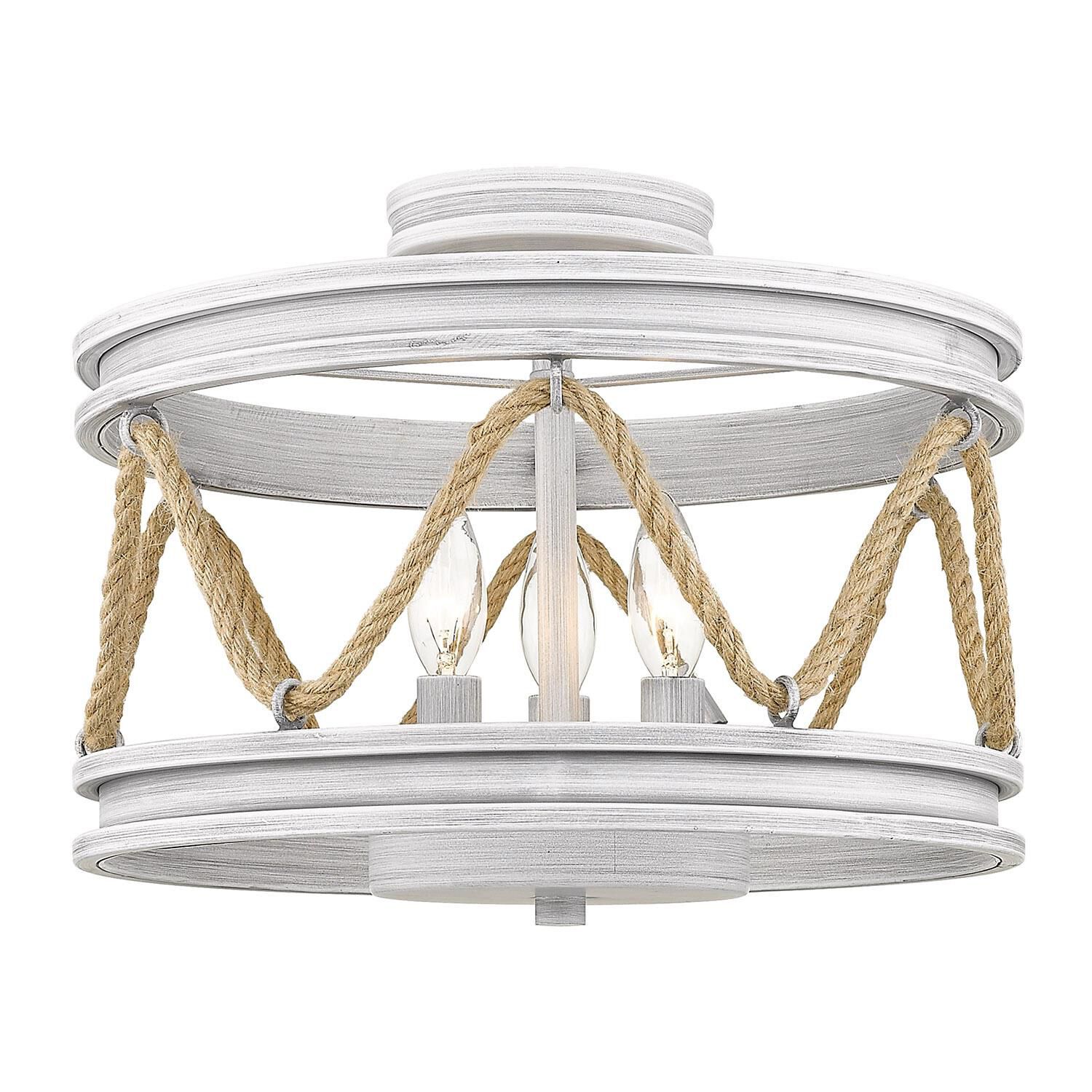 Chatham 14 Inch 2 Light Semi Flush Mount by Golden Lighting