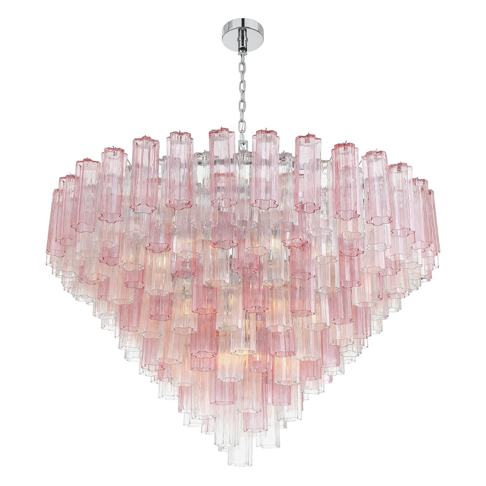 Shown in Polished Chrome finish and Tronchi Glass crystal
