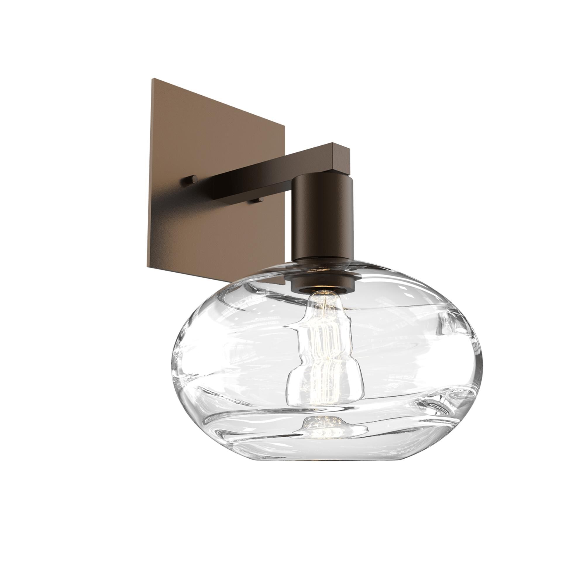 Shown in Flat Bronze finish and Optic Clear glass
