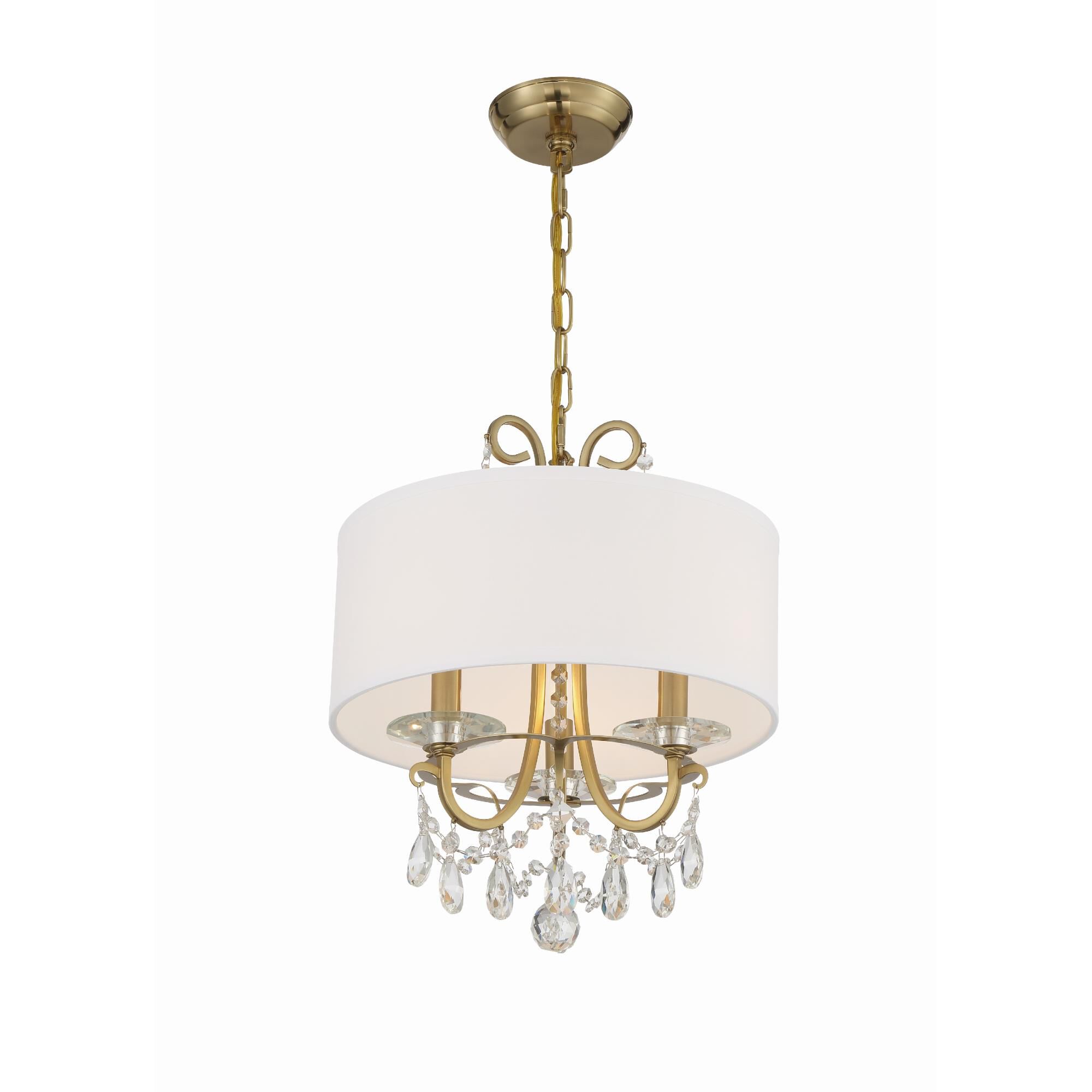 Othello 15 Inch 3 Light Mini Chandelier by Crystorama
