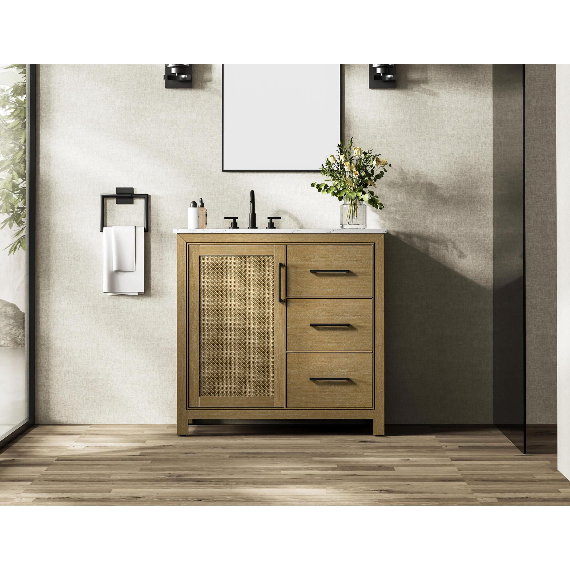 Shown in Linen Oak finish