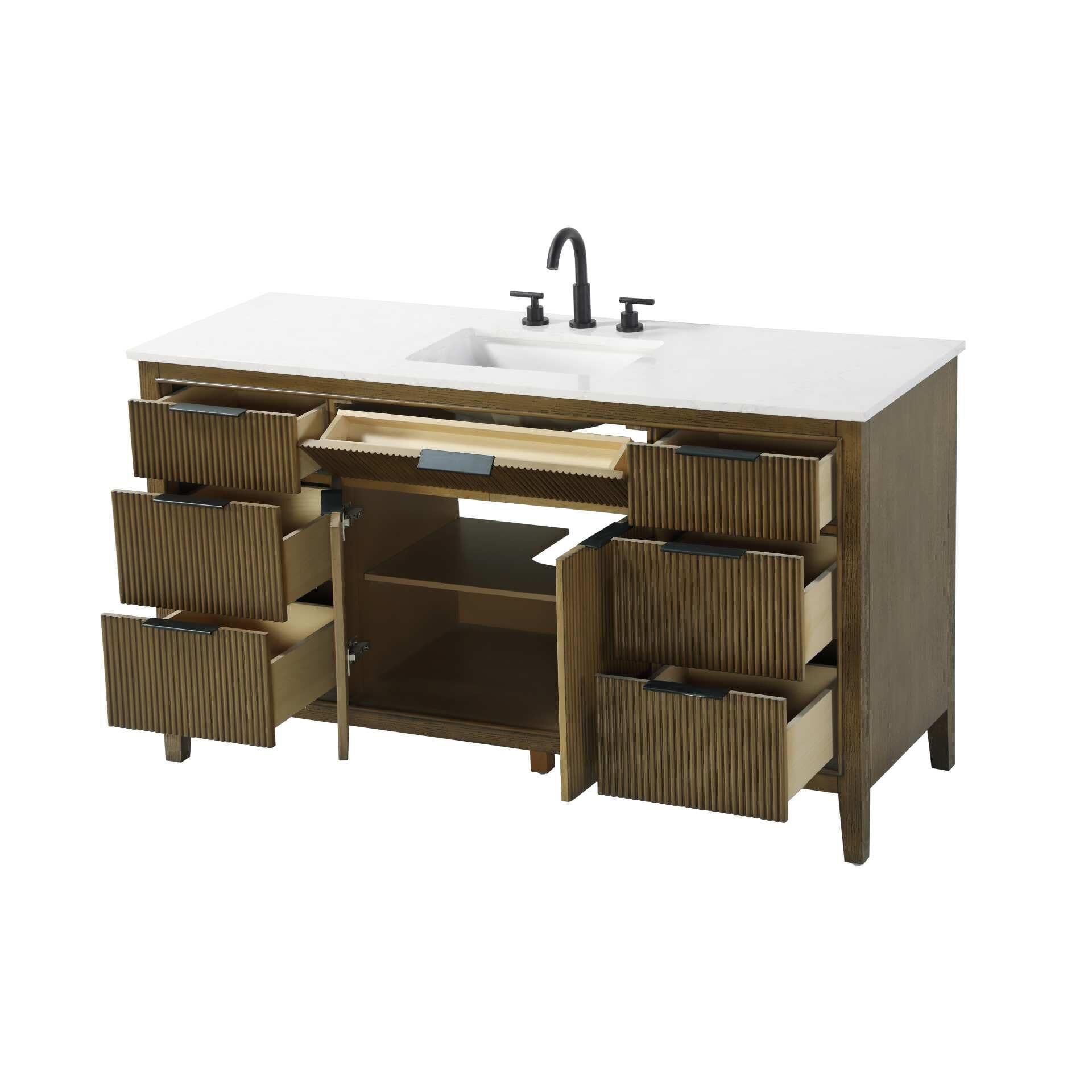Langston 60 Inch Bath Vanity by Elegant Decor