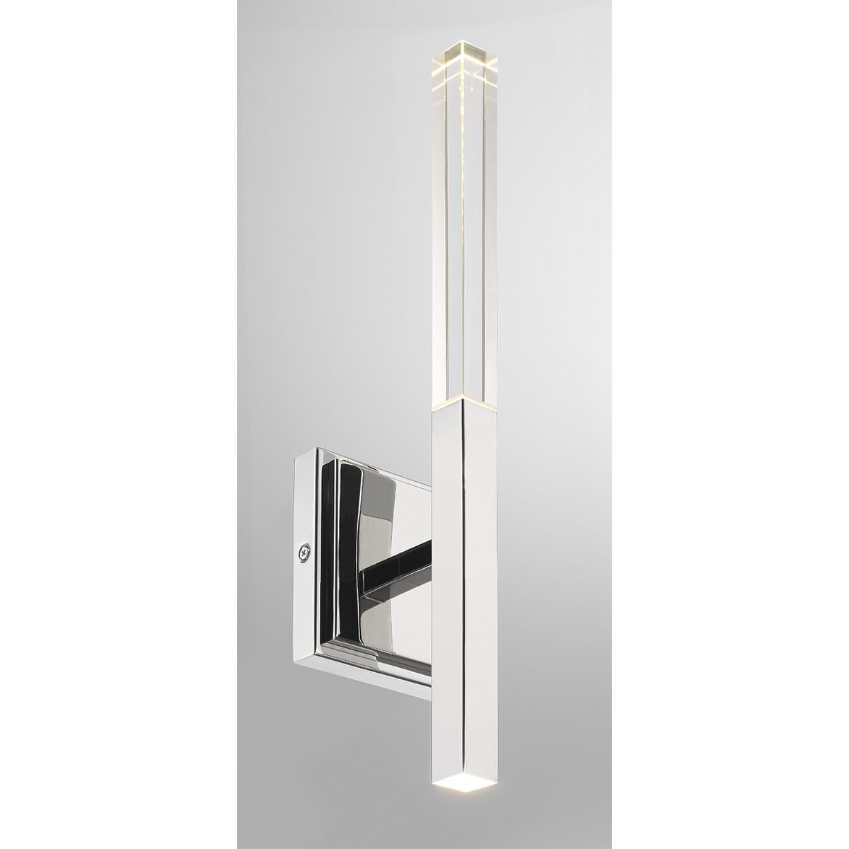 Shown in Polished Nickel finish and Clear Prism glass