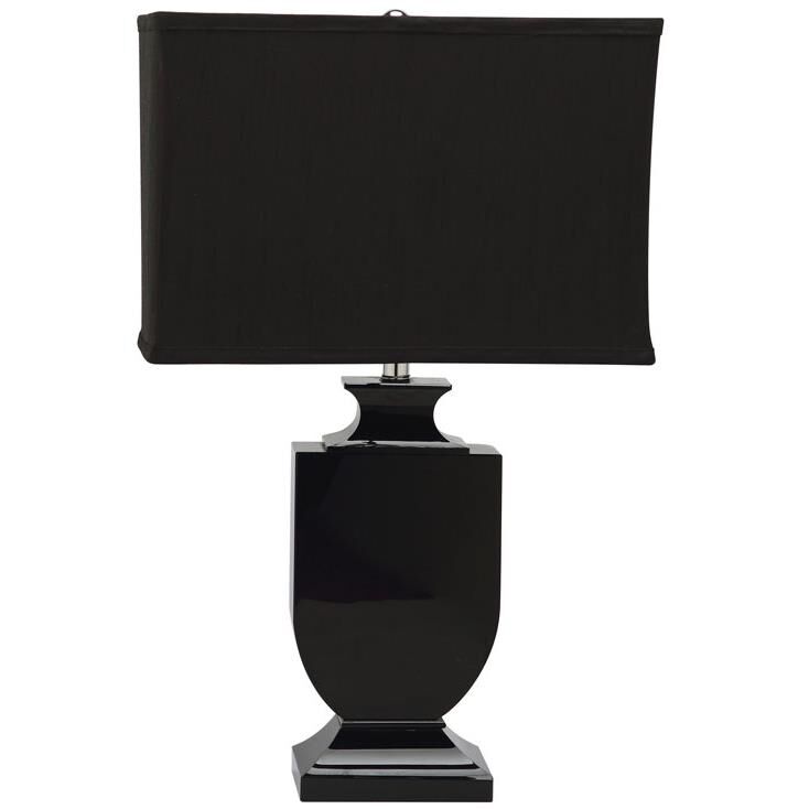 Shown in Black finish and Cotton, Polyester shade and Single Lamp accent