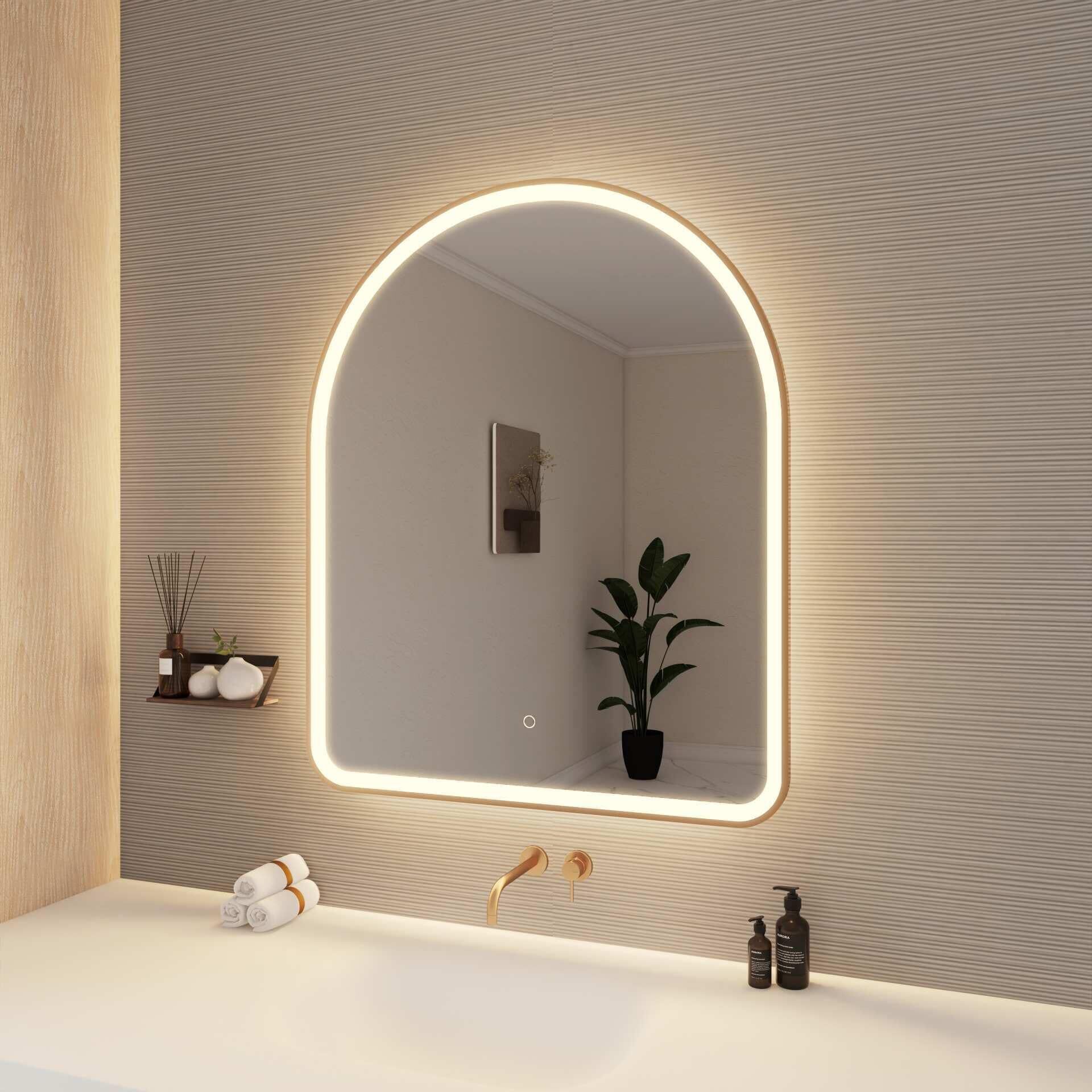 Harmoni 42 Inch Arched LED Lighted Mirror by Elegant Decor