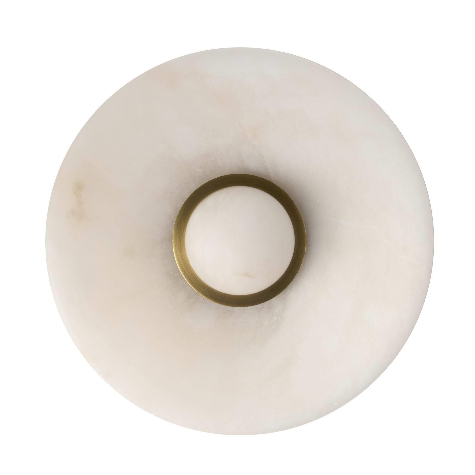 Shown in White and Antique Brass finish
