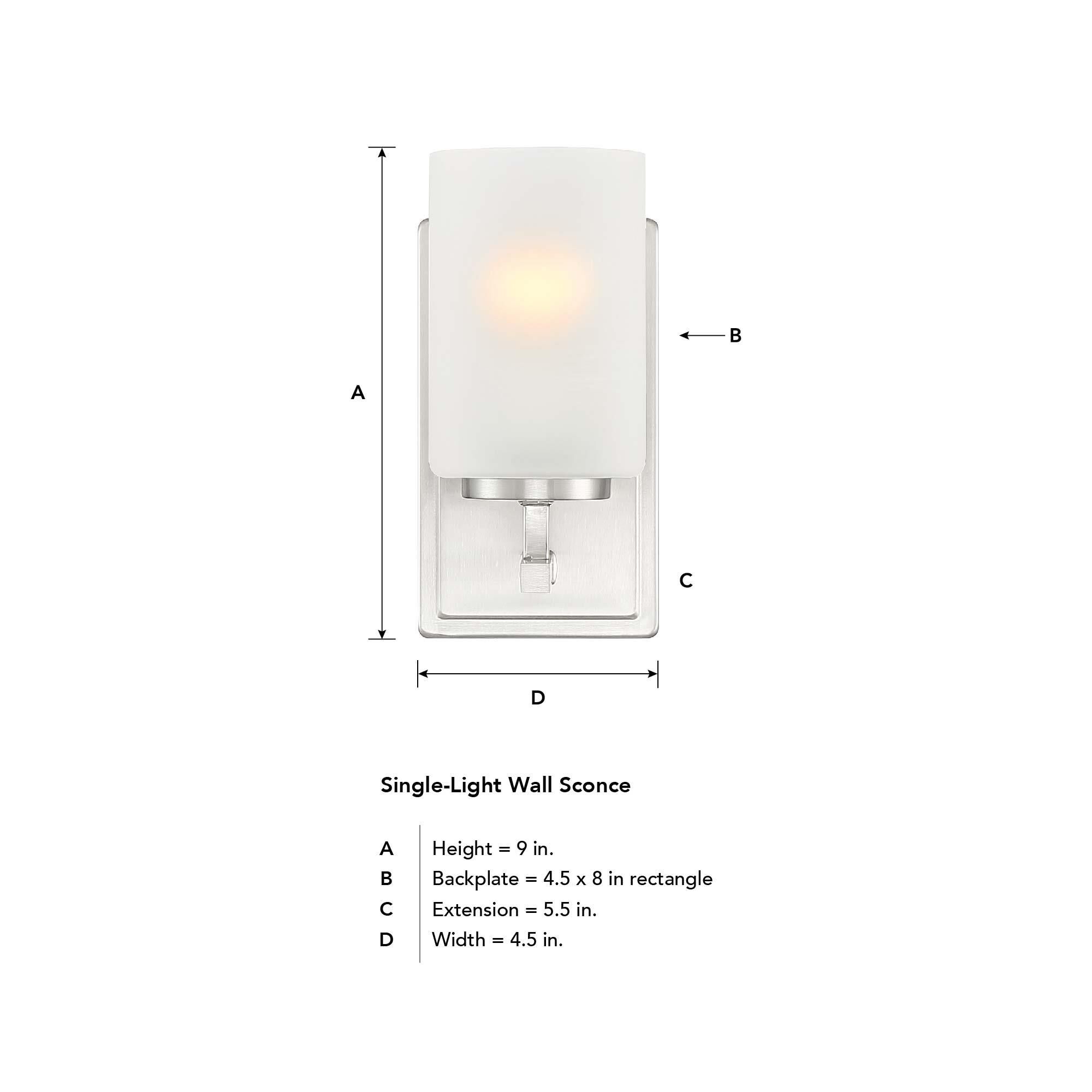 Designers Fountain Carmine 9 Inch Wall Sconce