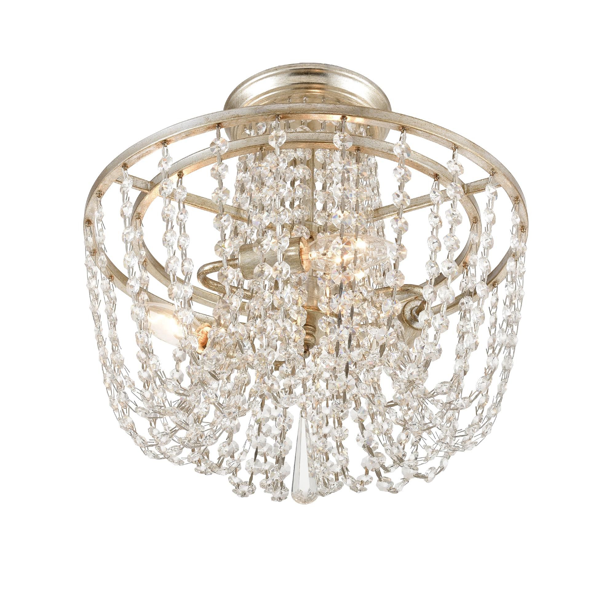 Shown in Antique Silver finish and Hand Cut Crystal crystal