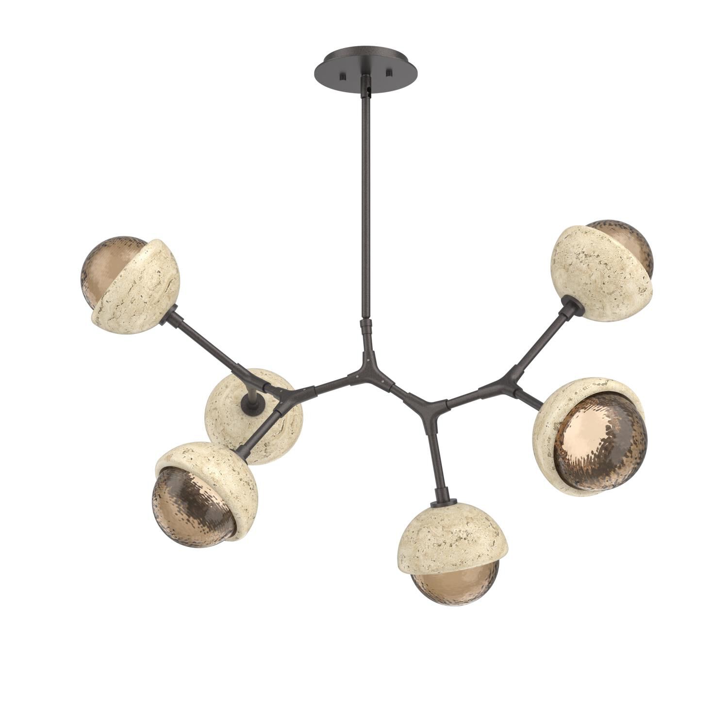 Levi Wilson Cabochon 31 Inch Linear Suspension Light by Hammerton Studio