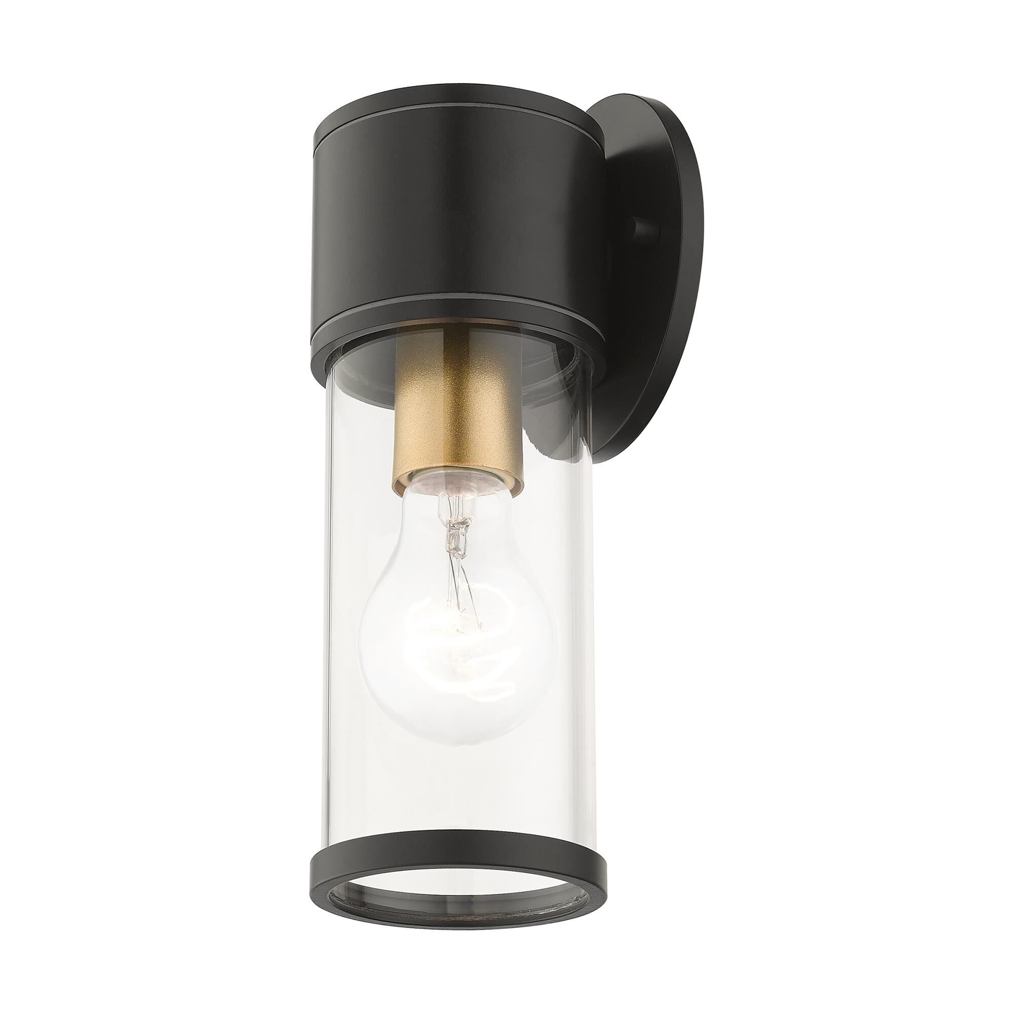 Shown in Bronze With Antique Gold Accents finish and Clear glass