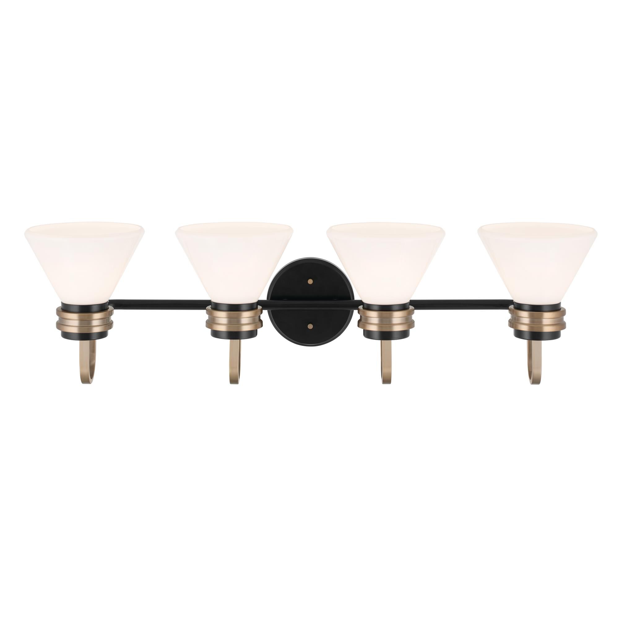 Shown in Black finish and Opal glass