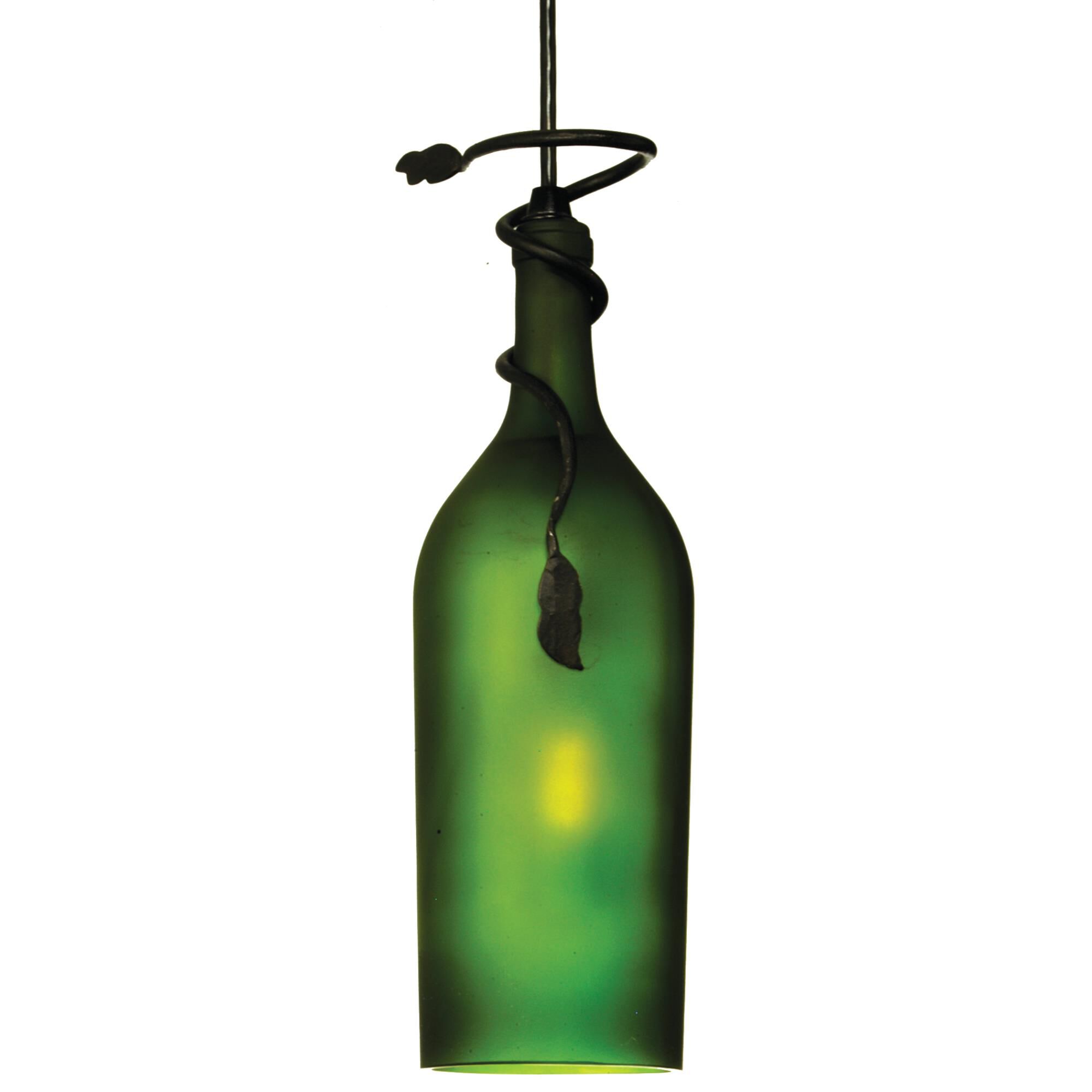Tuscan Vineyard Frosted Green 4 Inch Mini Pendant by Meyda Lighting