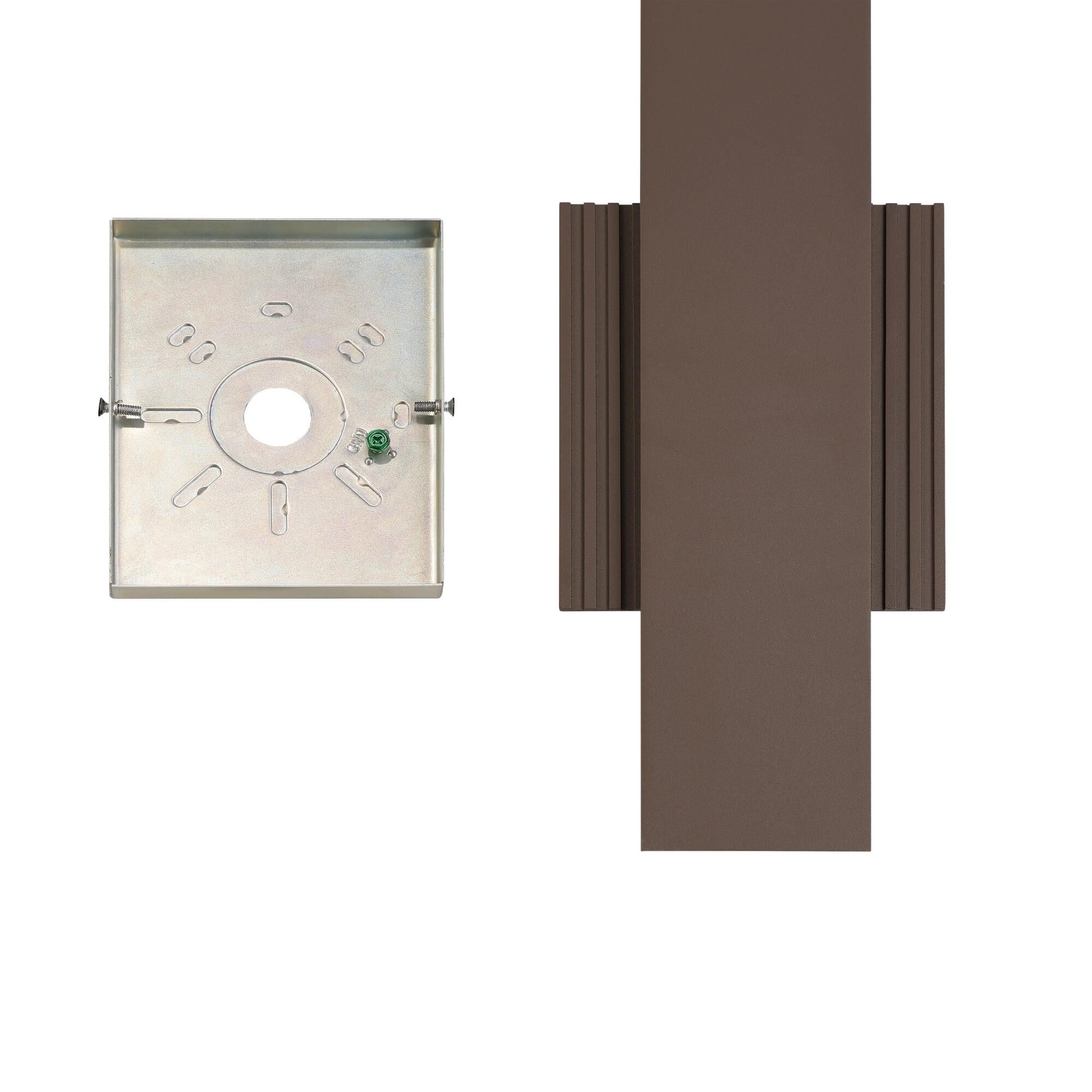 Shown in Architectural Bronze finish and Frosted Acrylic glass