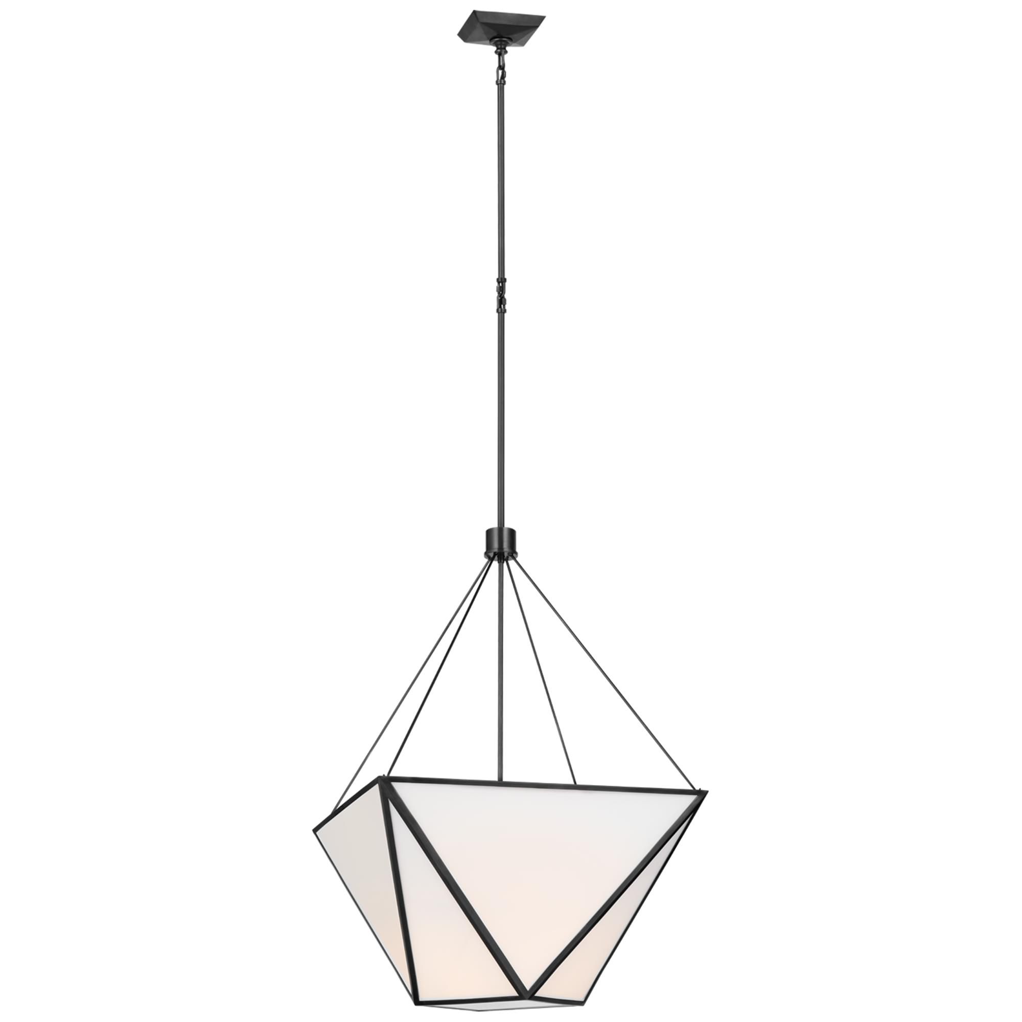 Shown in Bronze finish and White glass