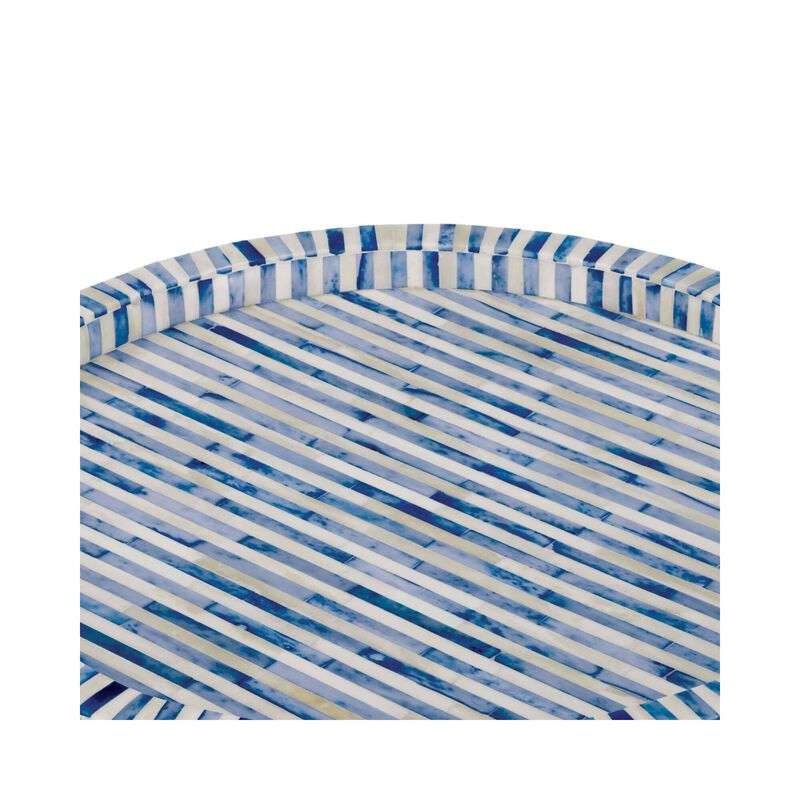 Bone and Indigo Tray by Regina Andrew
