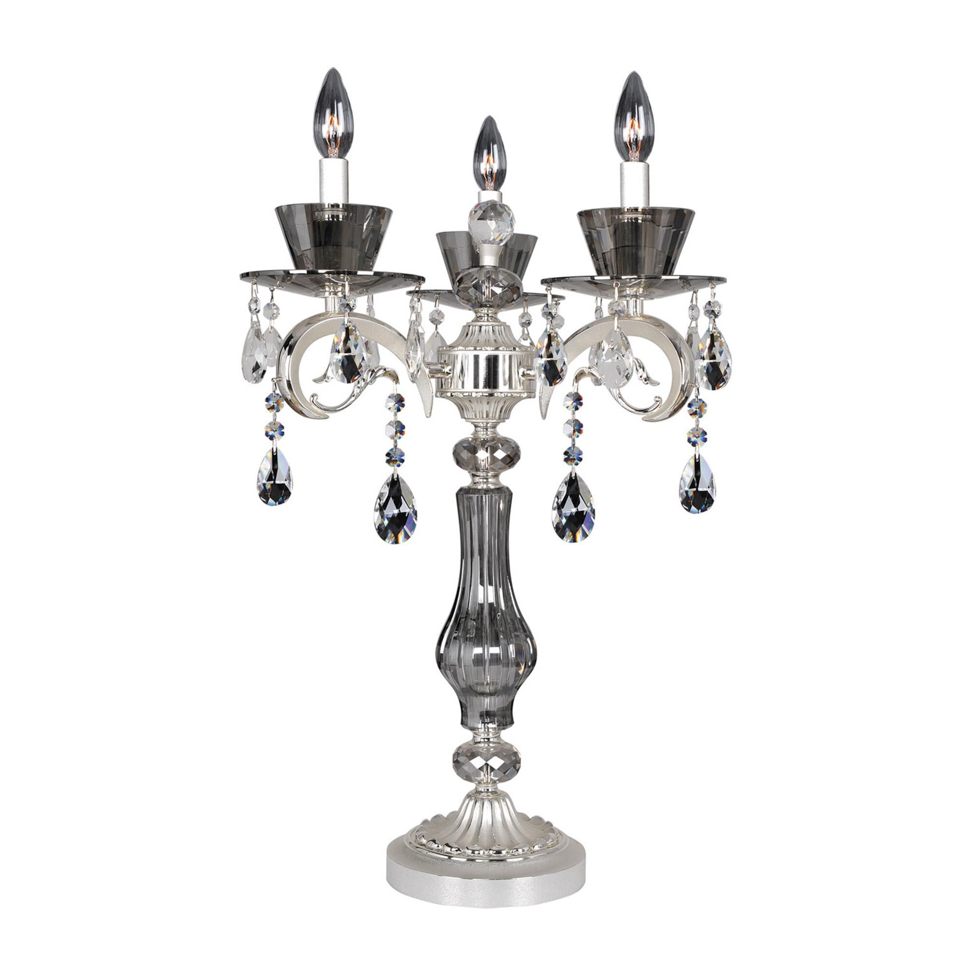 Shown in 2-Tone Silver finish and Firenze Clear crystal