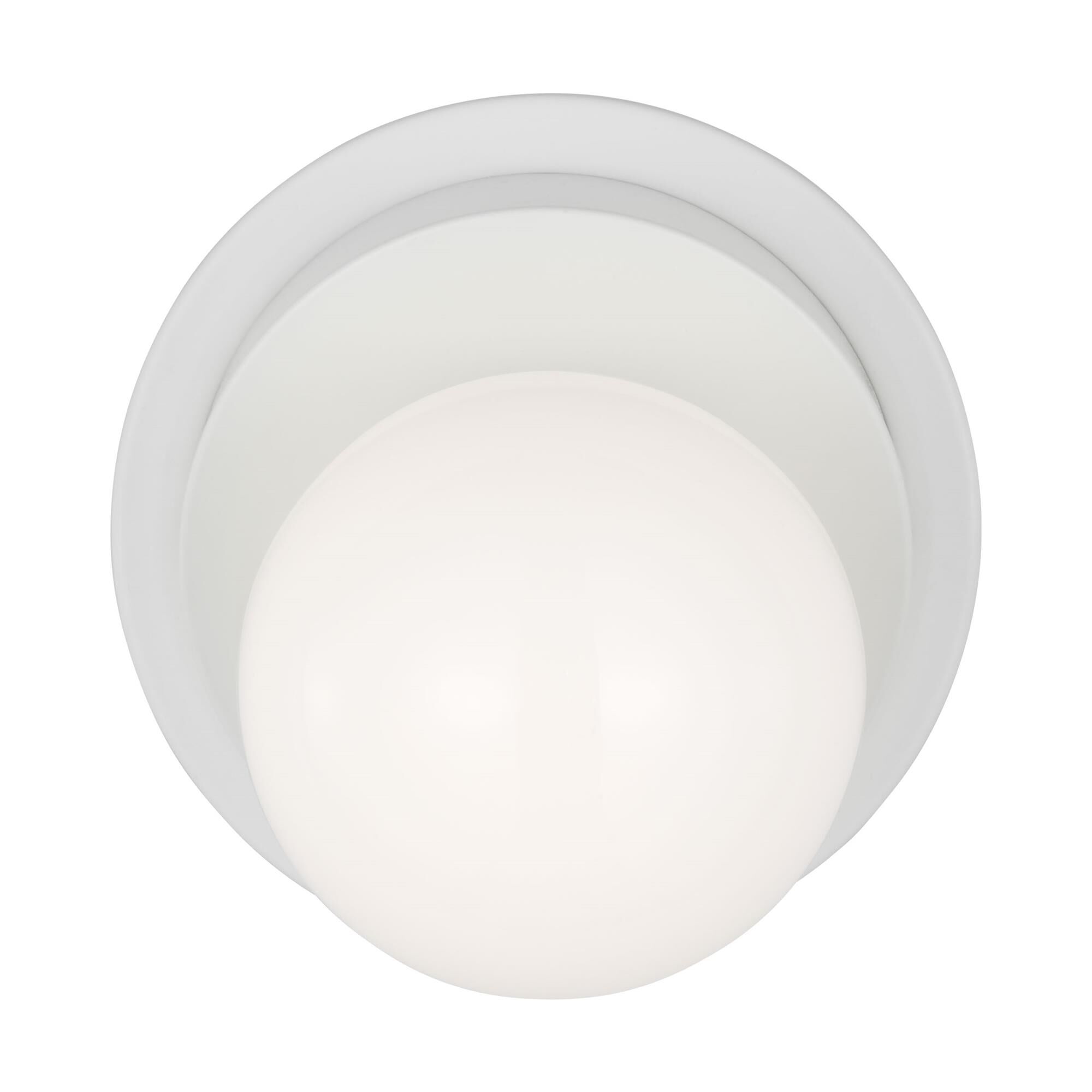 Shown in Matte White finish and Milk glass