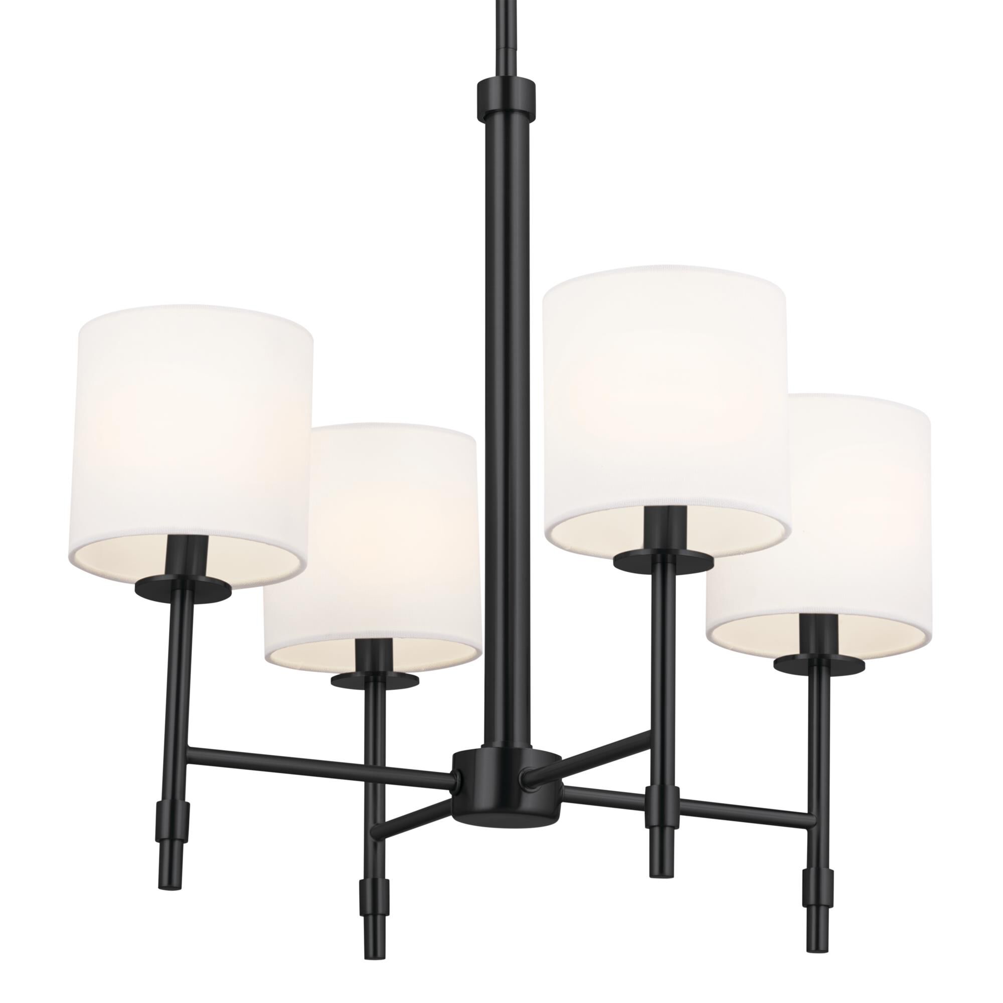 Shown in Black finish and Fabric and Drum shade