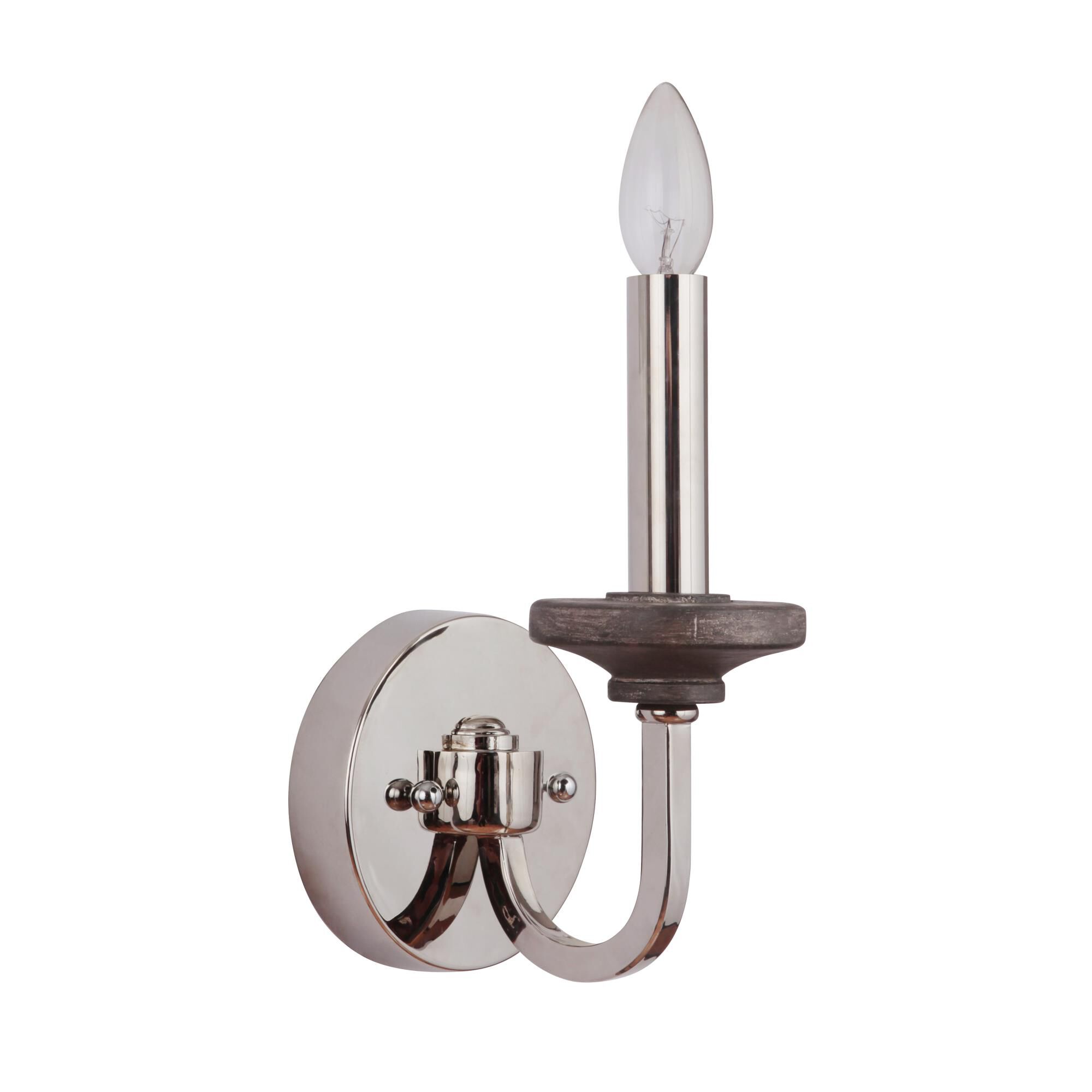Shown in Polished Nickel/Greywood finish