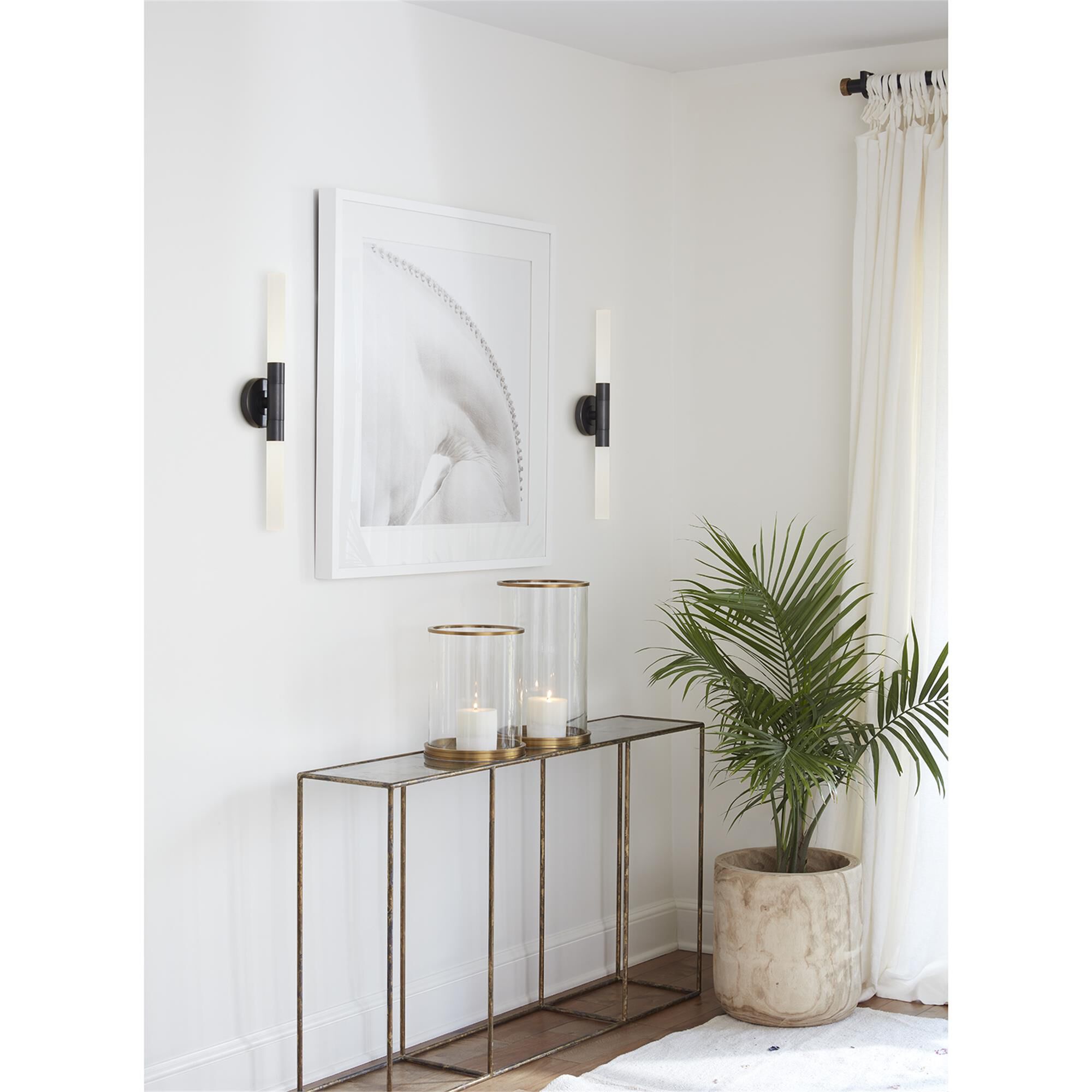 Shown in Oil Rubbed Bronze finish and - None - shade