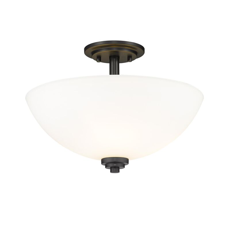 Ashton 15 Inch 3 Light Semi Flush Mount by Z-Lite