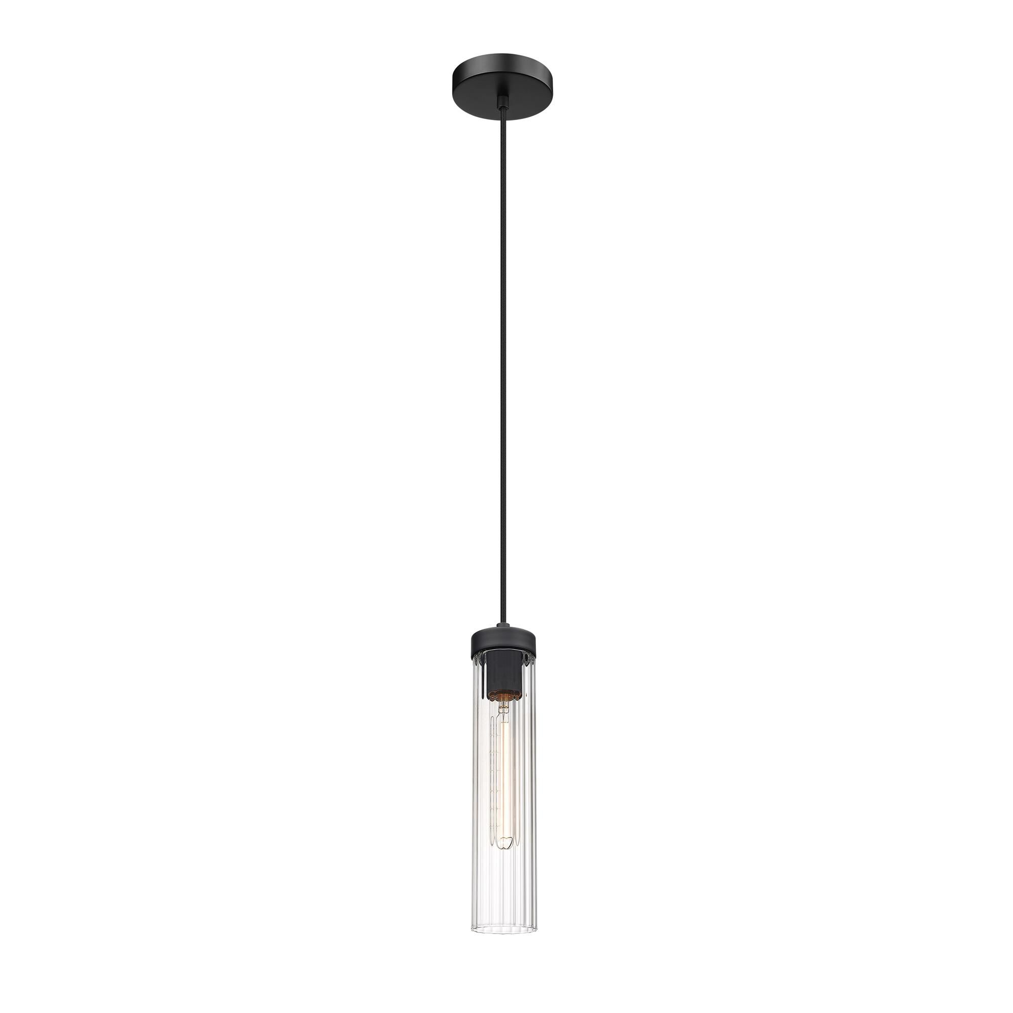 Shown in Matte Black finish and Clear glass