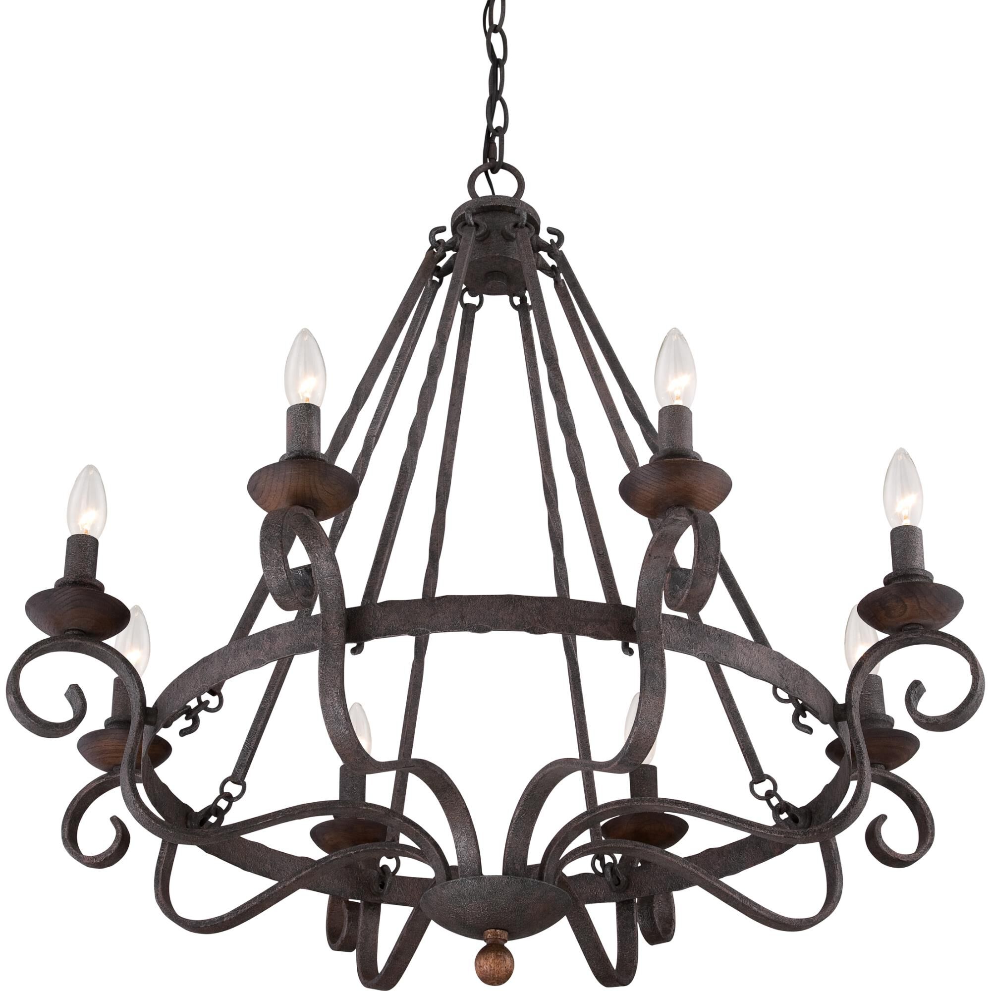 Noble 32 Inch 8 Light Chandelier by Quoizel
